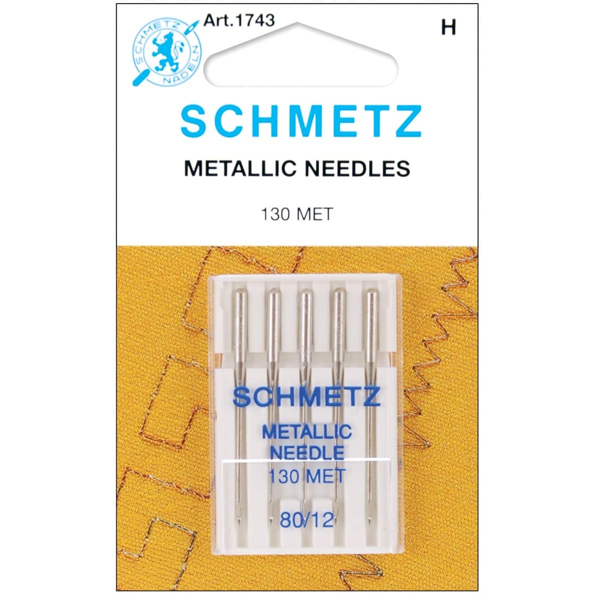 SCHMETZ Metallic Machine Needles, 12/80