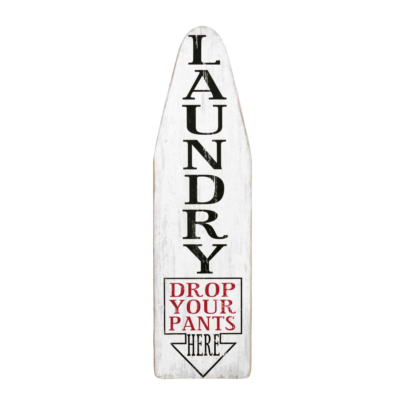 Hello Honey® White Laundry Ironing Board Shaped Wood Sign