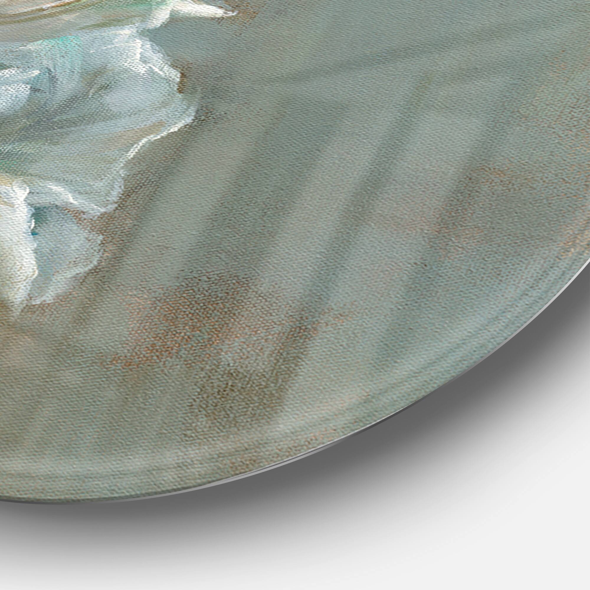 Designart - Seashell Treasures from the Sea III - Nautical & Coastal Metal Circle Wall Art