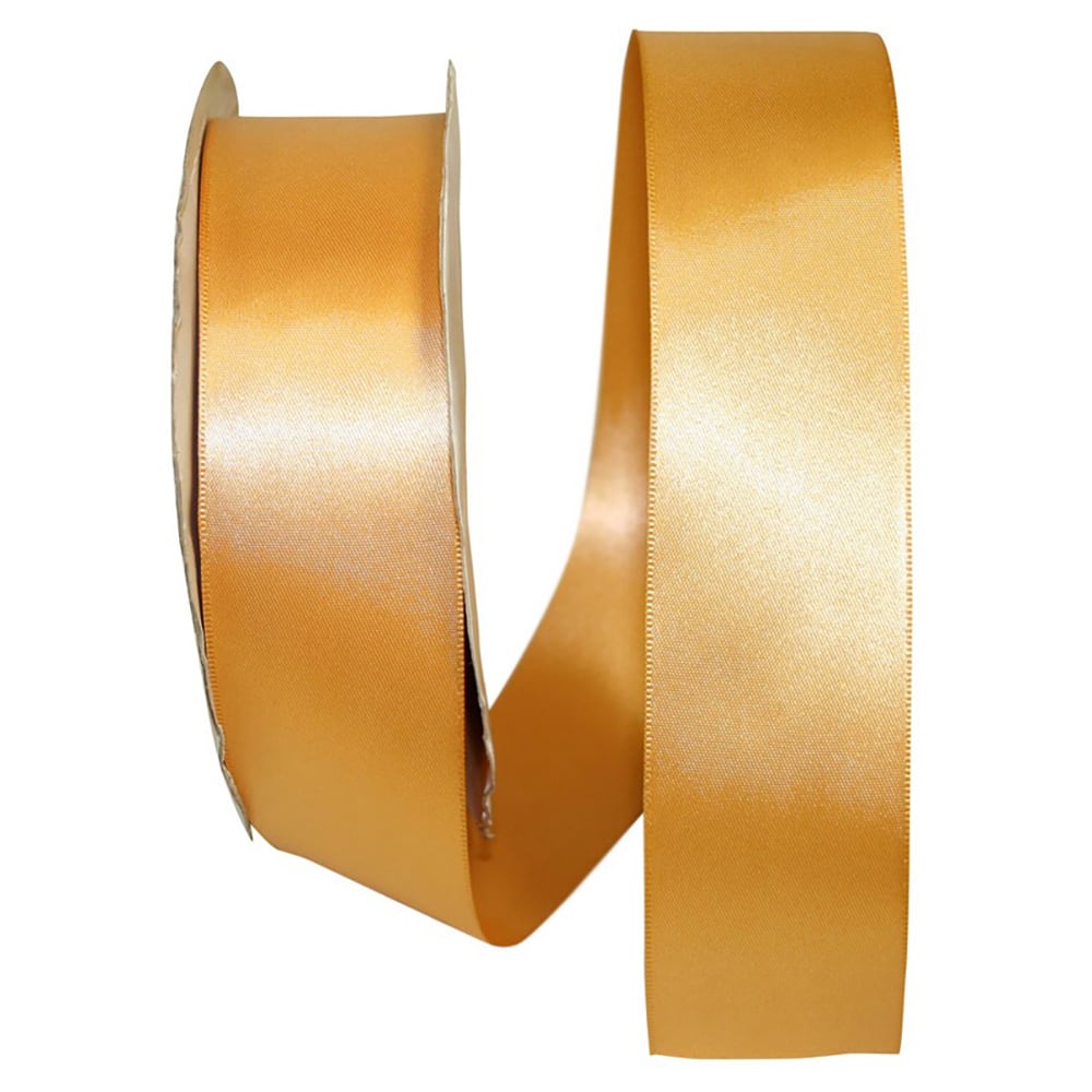 1.5 Wide Gold Satin Ribbon