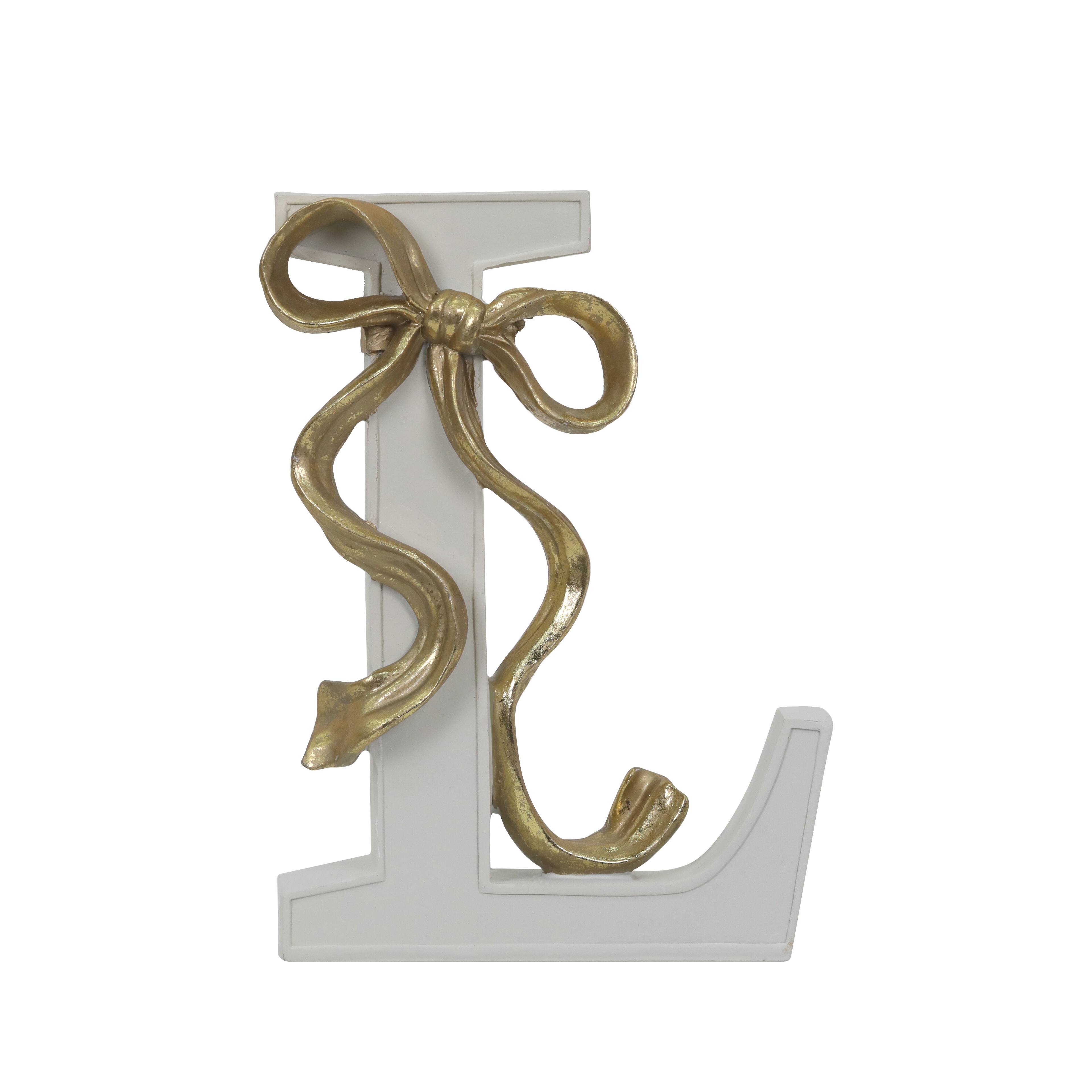 8.25" Gold Bow Monogram Letter by Ashland®