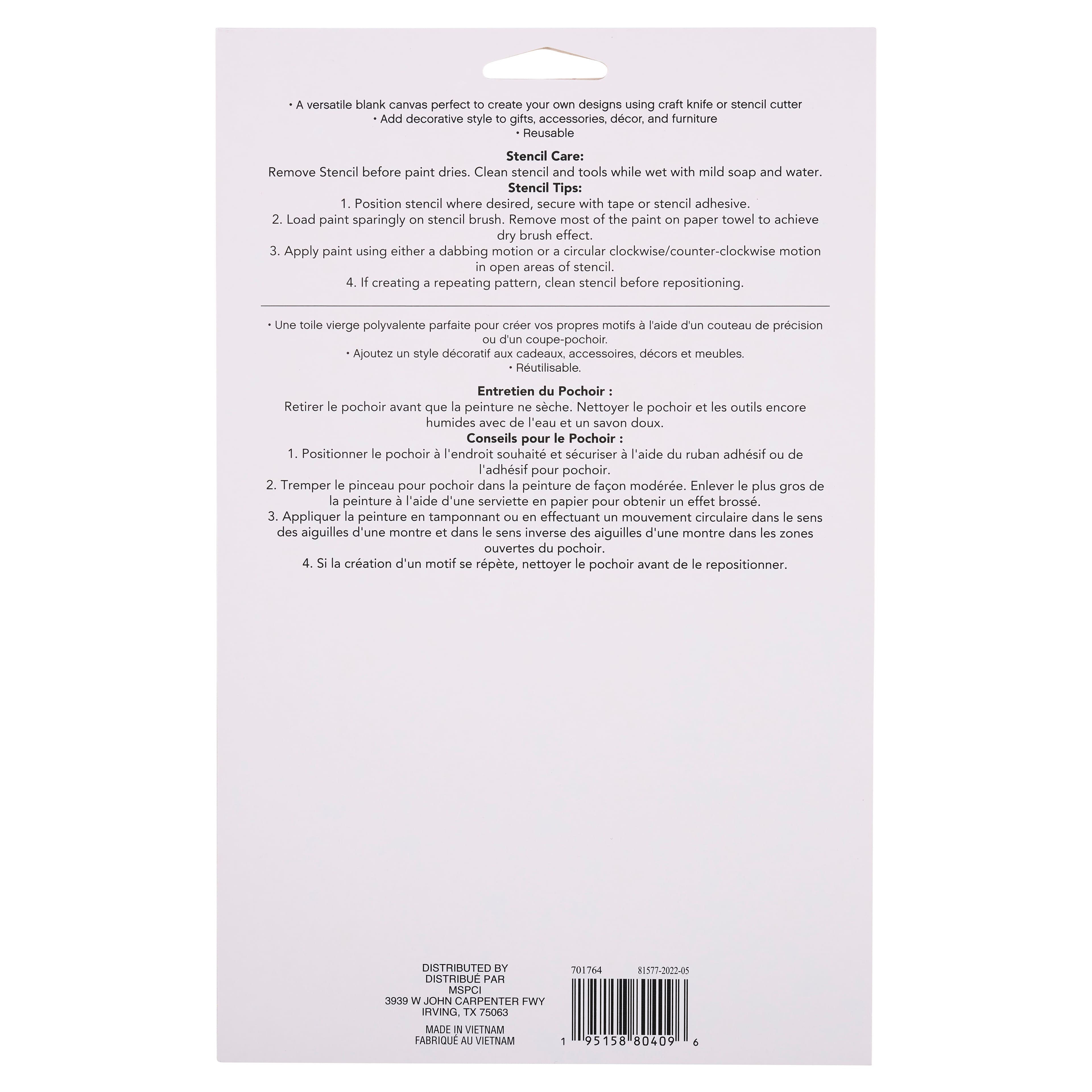 12 Pack: Blank Stencil, 7" x 10" by Craft Smart®