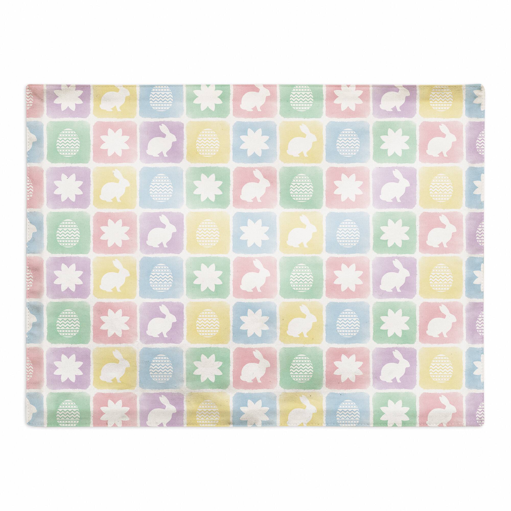 Easter Block Pattern 14" x 18" Poly Twill Placemat