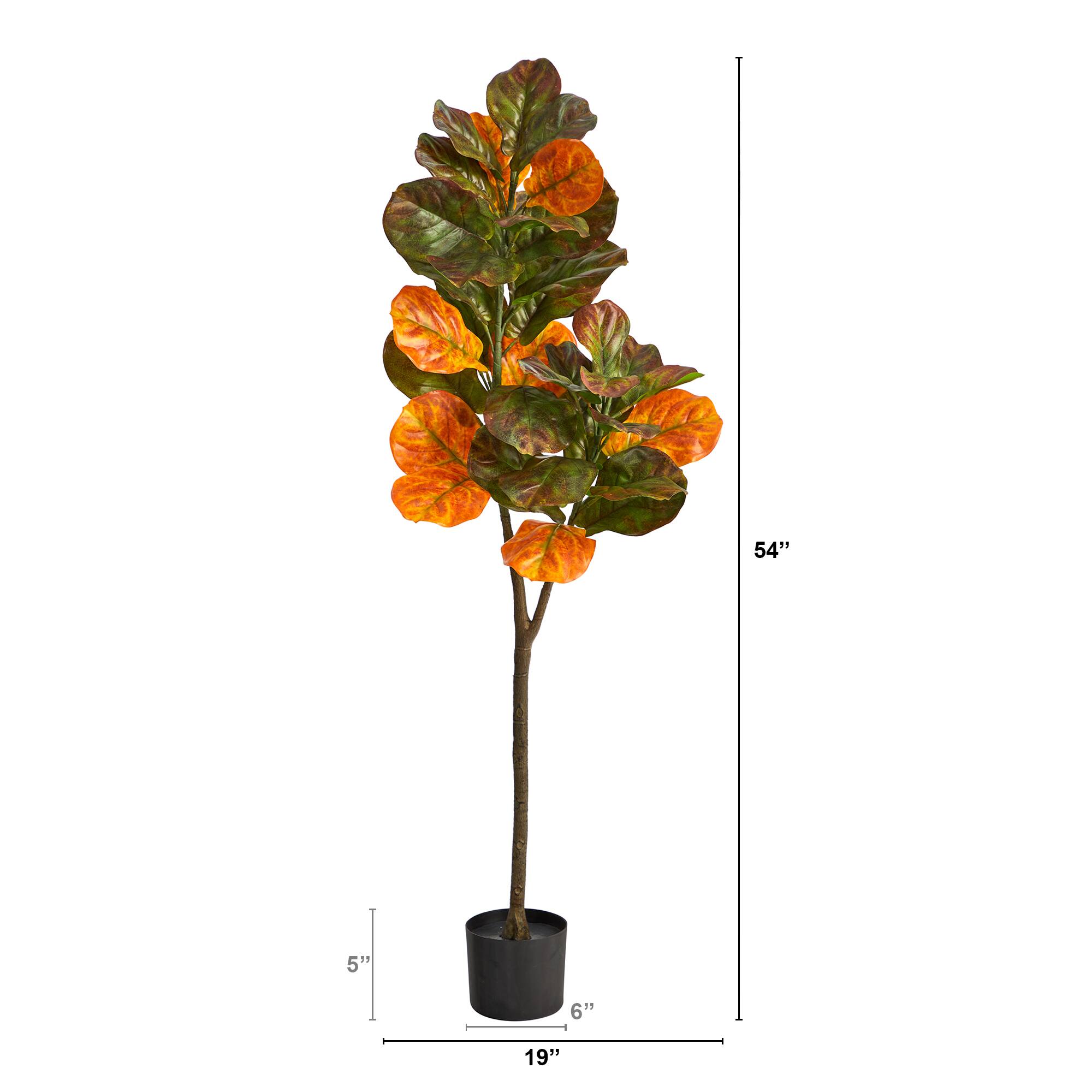 4.5ft. Potted Autumn Fiddle Leaf Fall Tree 