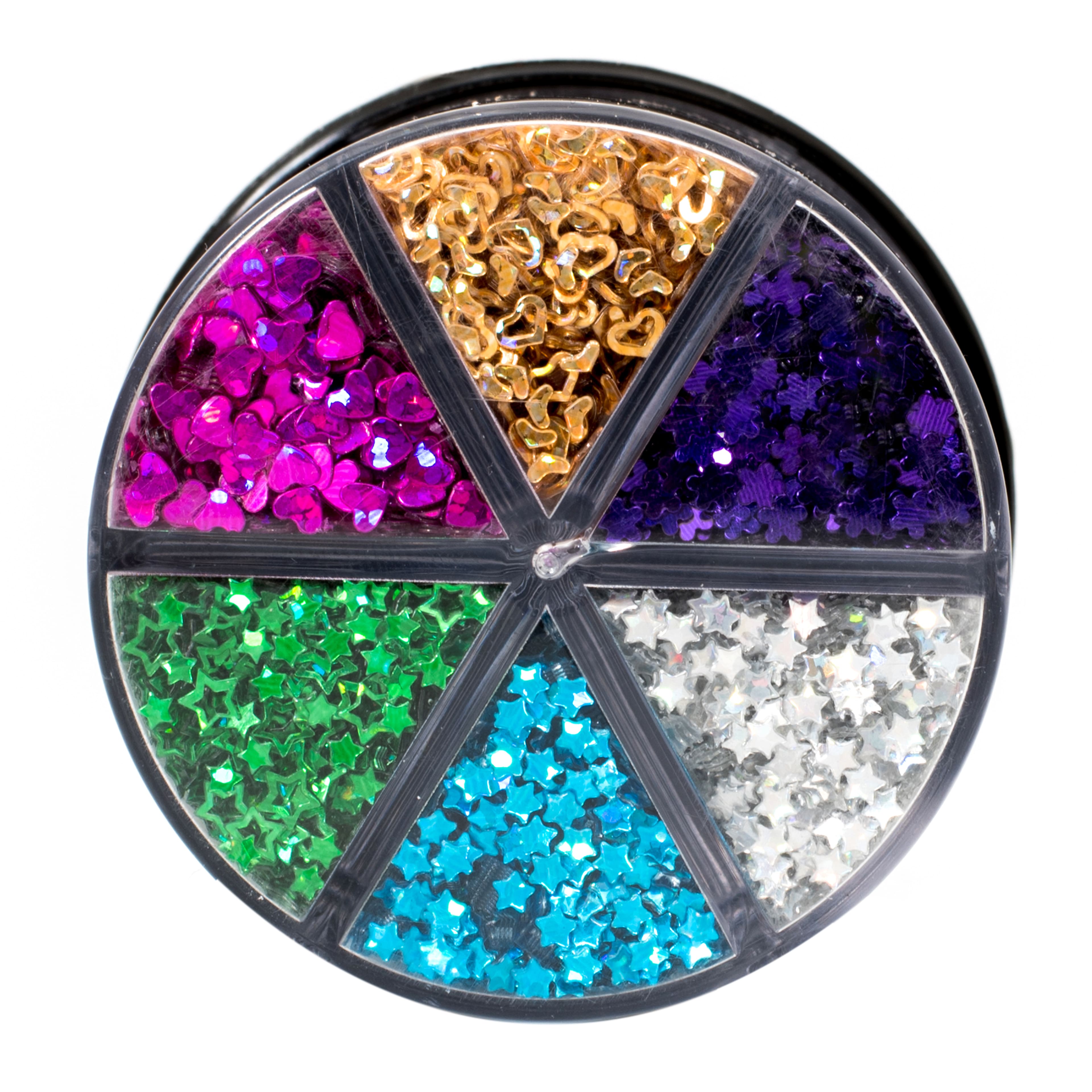 12 Pack: Signature™ Iridescent Shapes Glitter Caddy by Recollections™