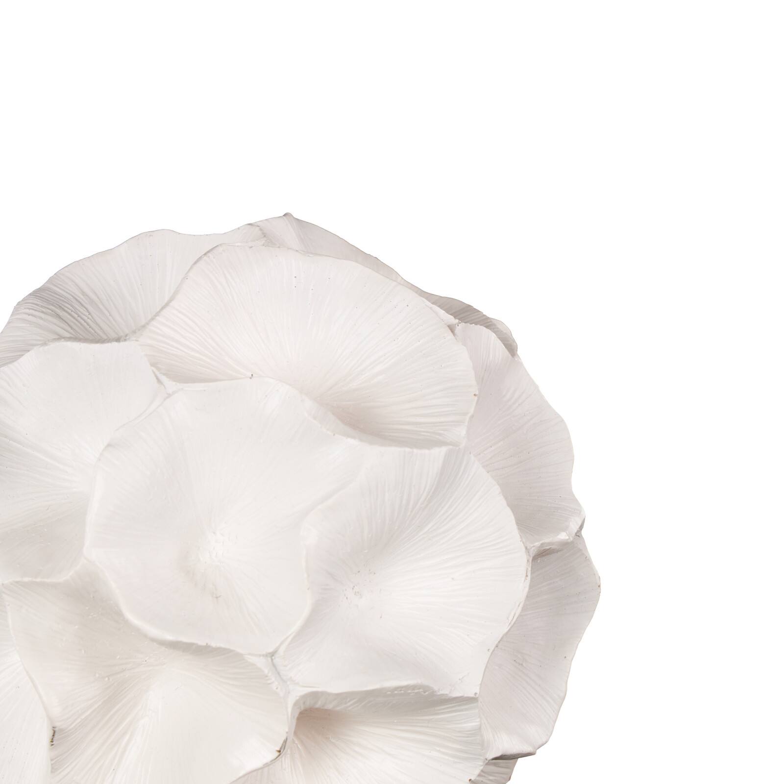 White Resin Floral Decorative Orbs & Vase Filler with Varying Sizes, Set of 3.