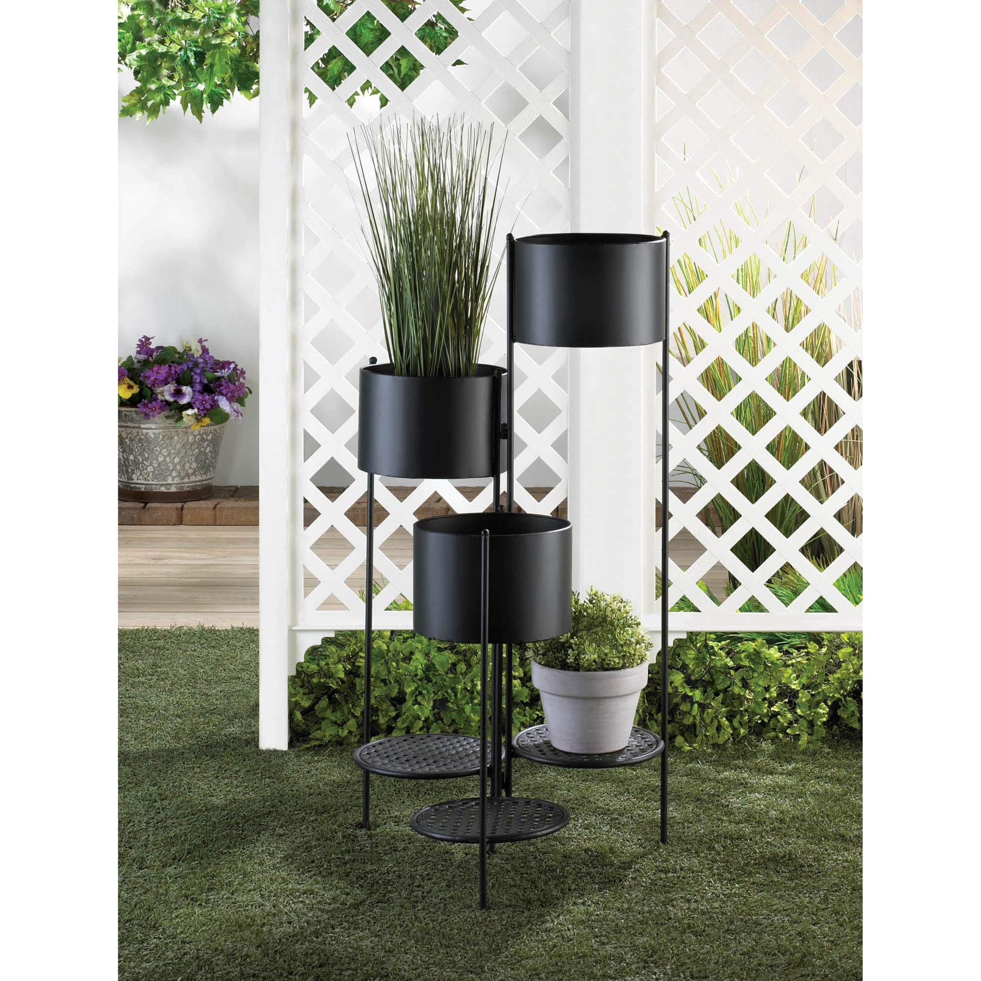 3ft. Barrel Bucket 3-Tier Plant Stand