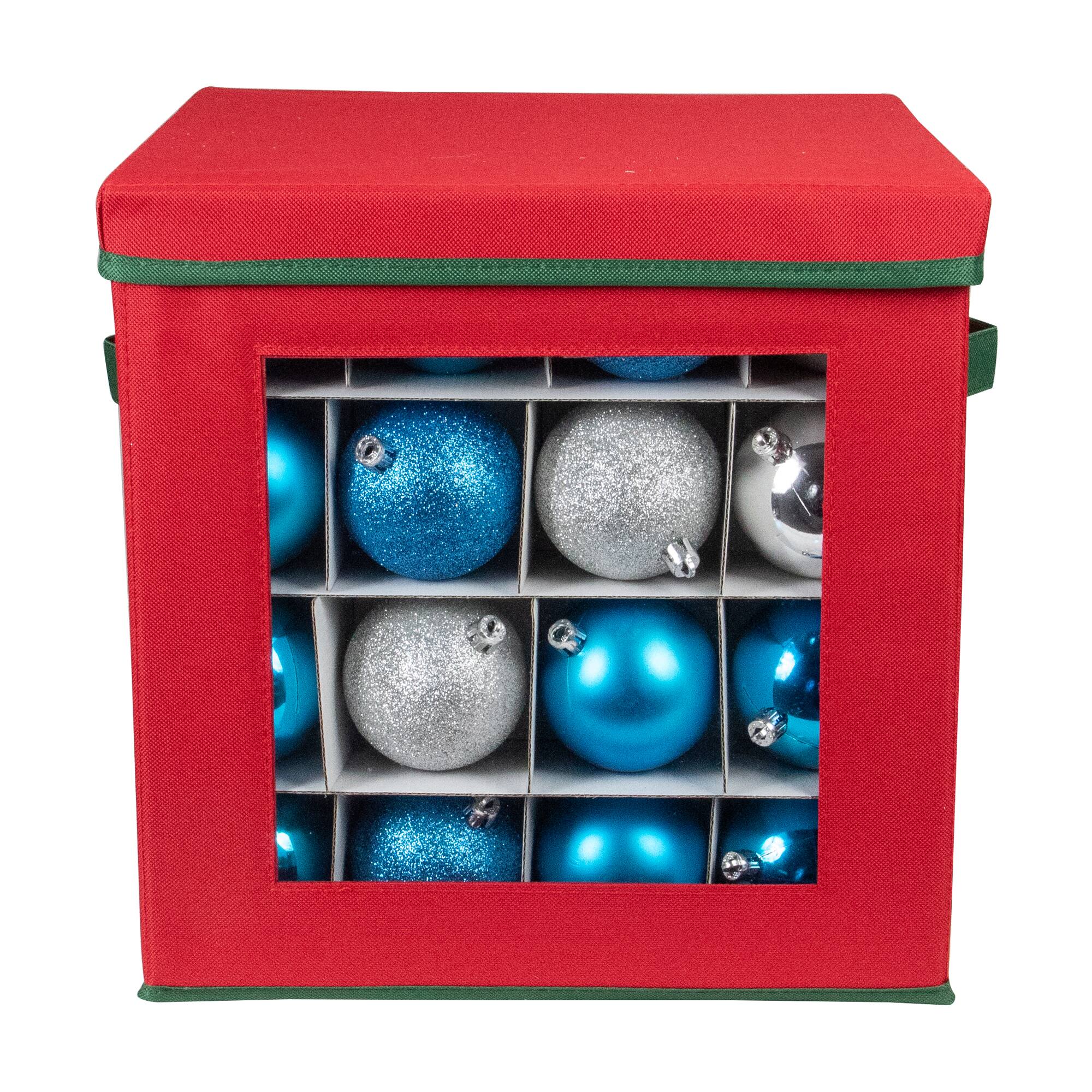 12&#x22; Red Christmas Ornament Storage Bag