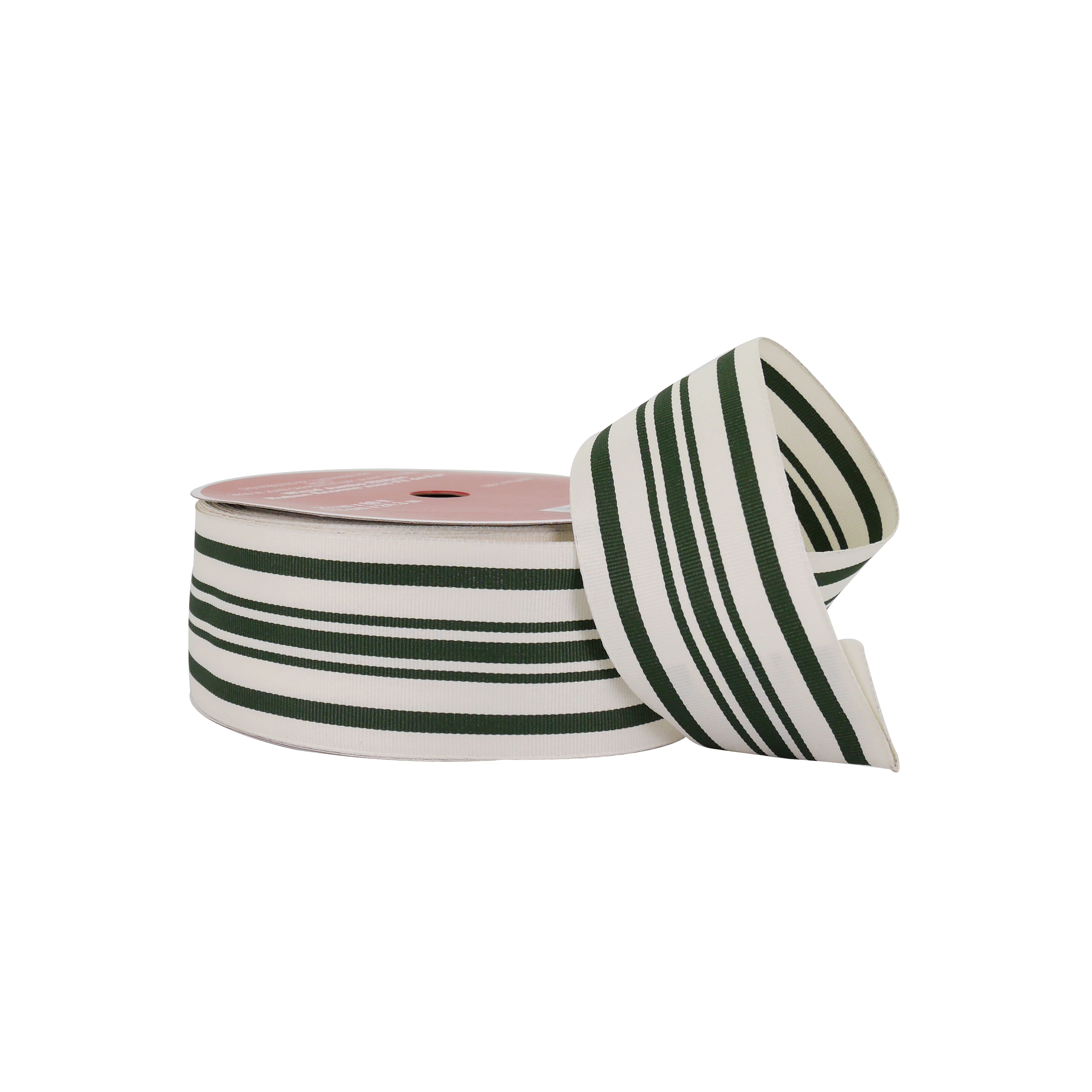 2.5" x 80ft. Green Stripes Wired Jumbo Ribbon by Celebrate It®