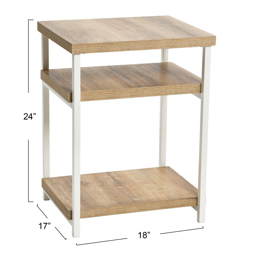 Household Essentials Jamestown 2-Shelf End Table