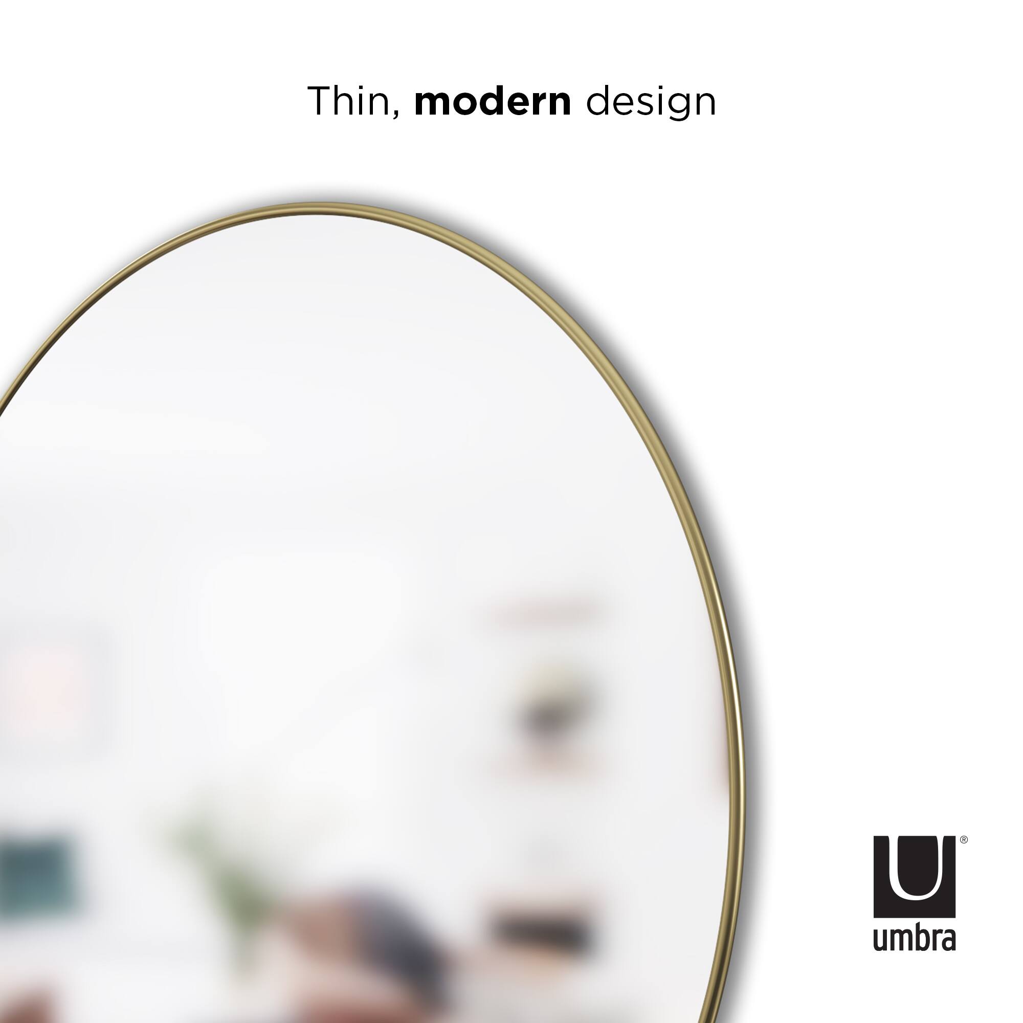 Umbra 34" Brass Hubba Round Wall Mirror