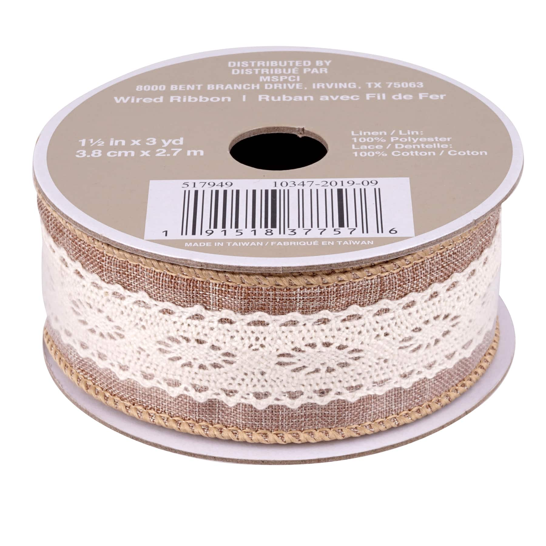 blush lace ribbon