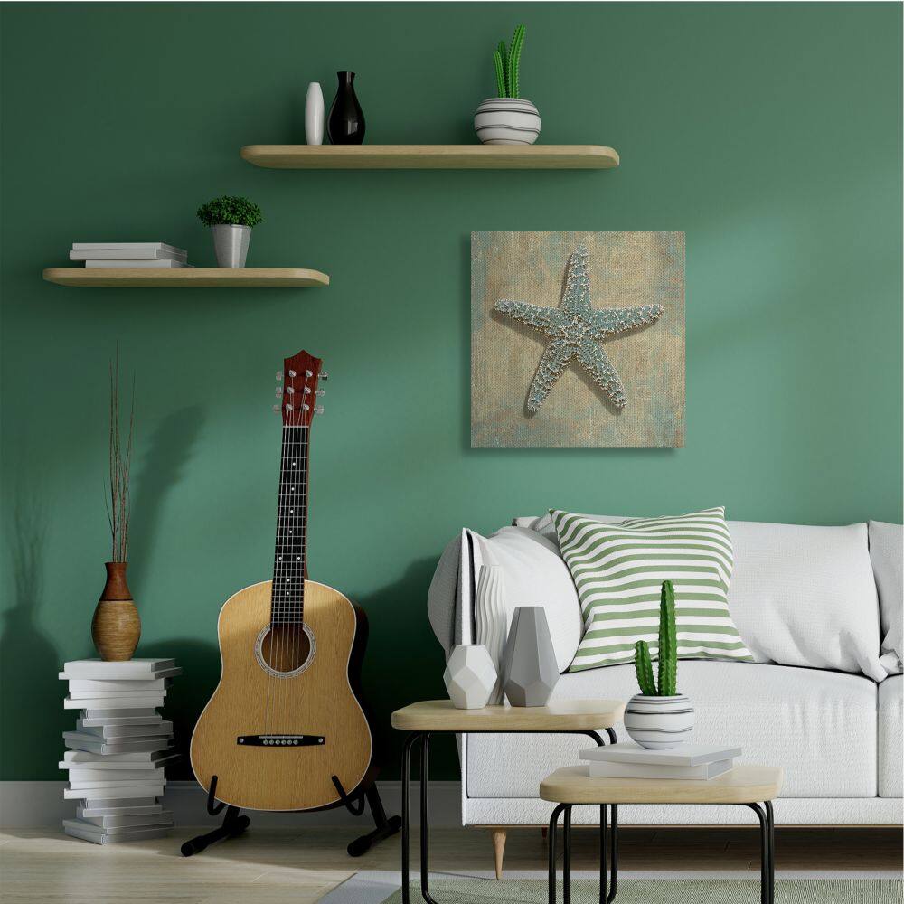 Stupell Industries Starfish Beach Objects Design Canvas Wall Art