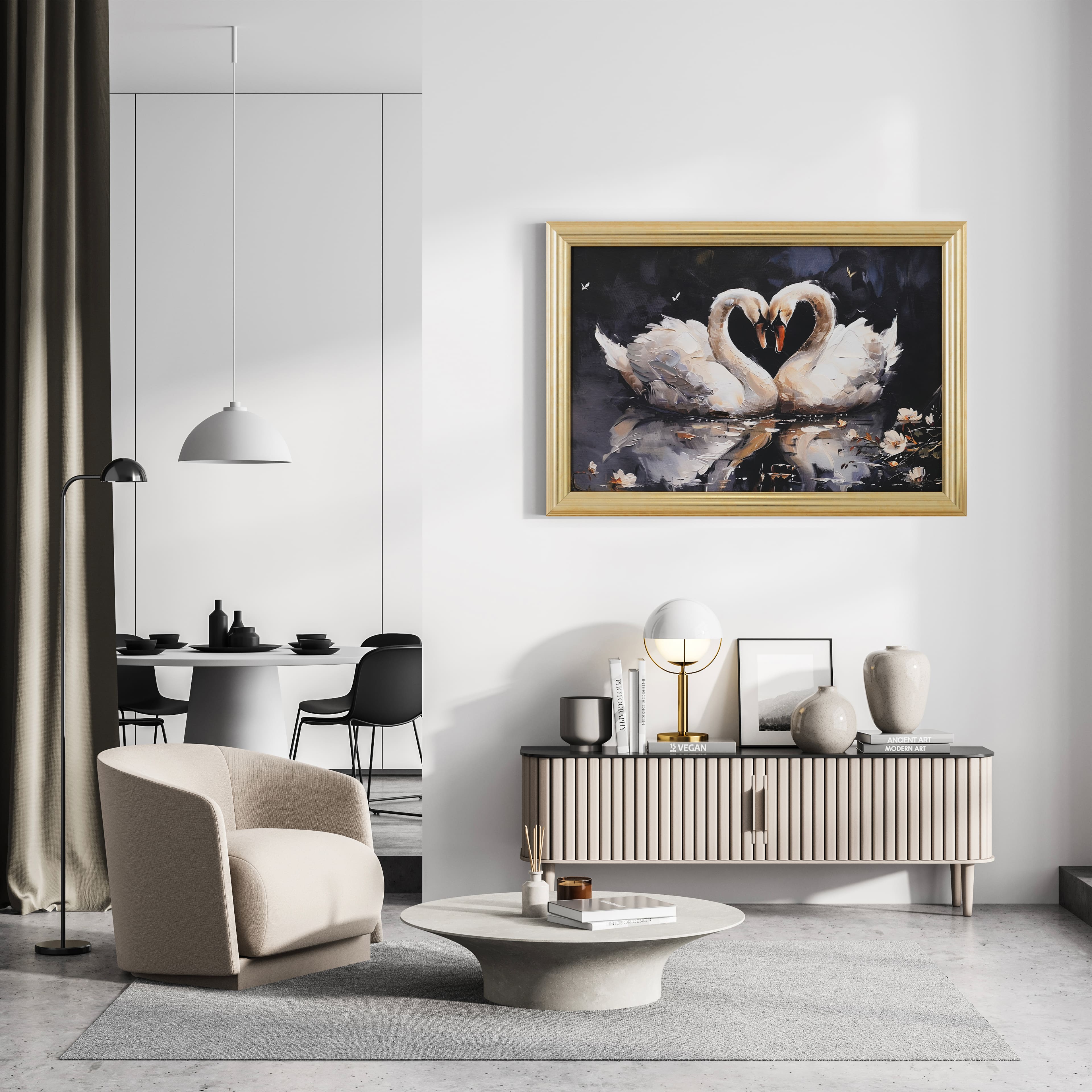 20&#x22; x 14&#x22; Swans in Love Wall D&#xE9;cor by Ashland&#xAE;
