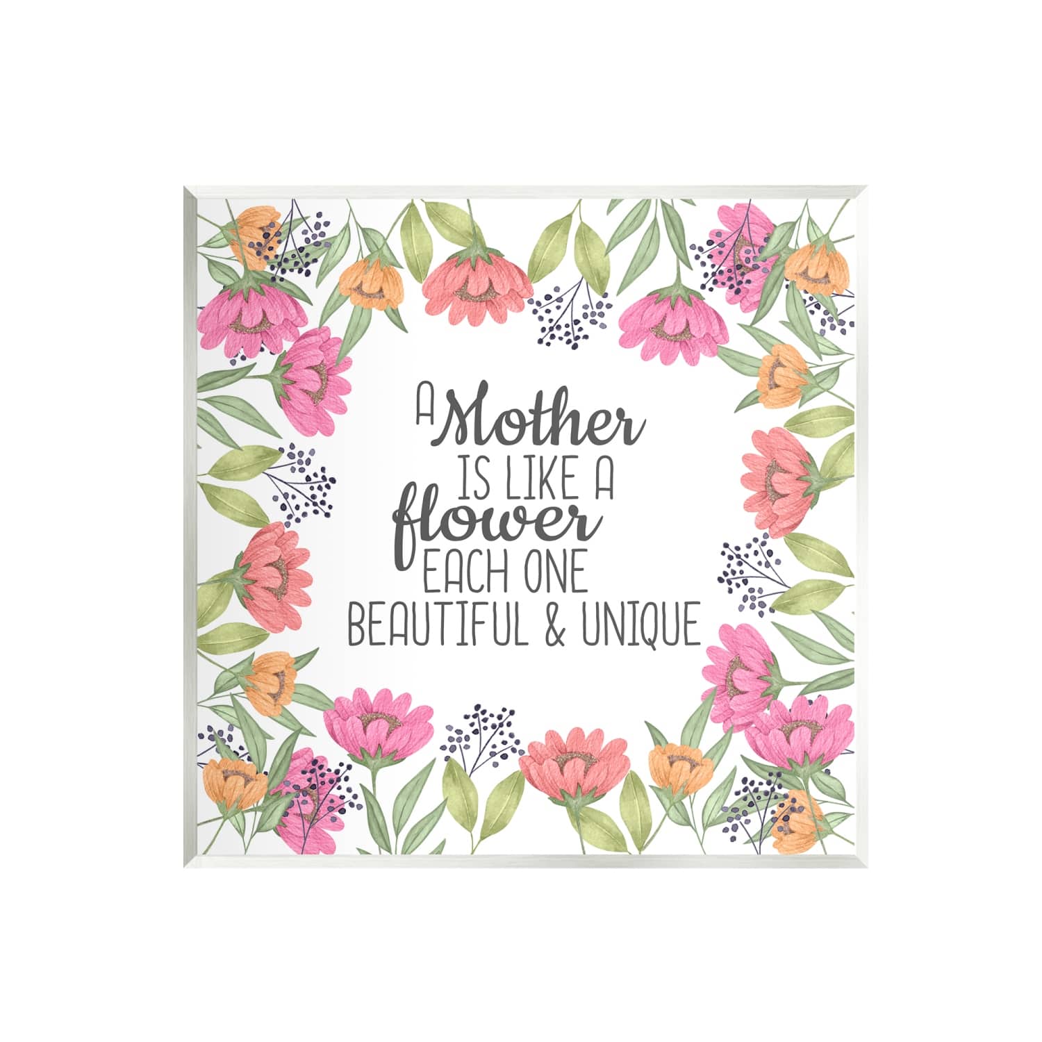 Stupell Industries Mom Beautiful & Unique Wall Plaque Art
