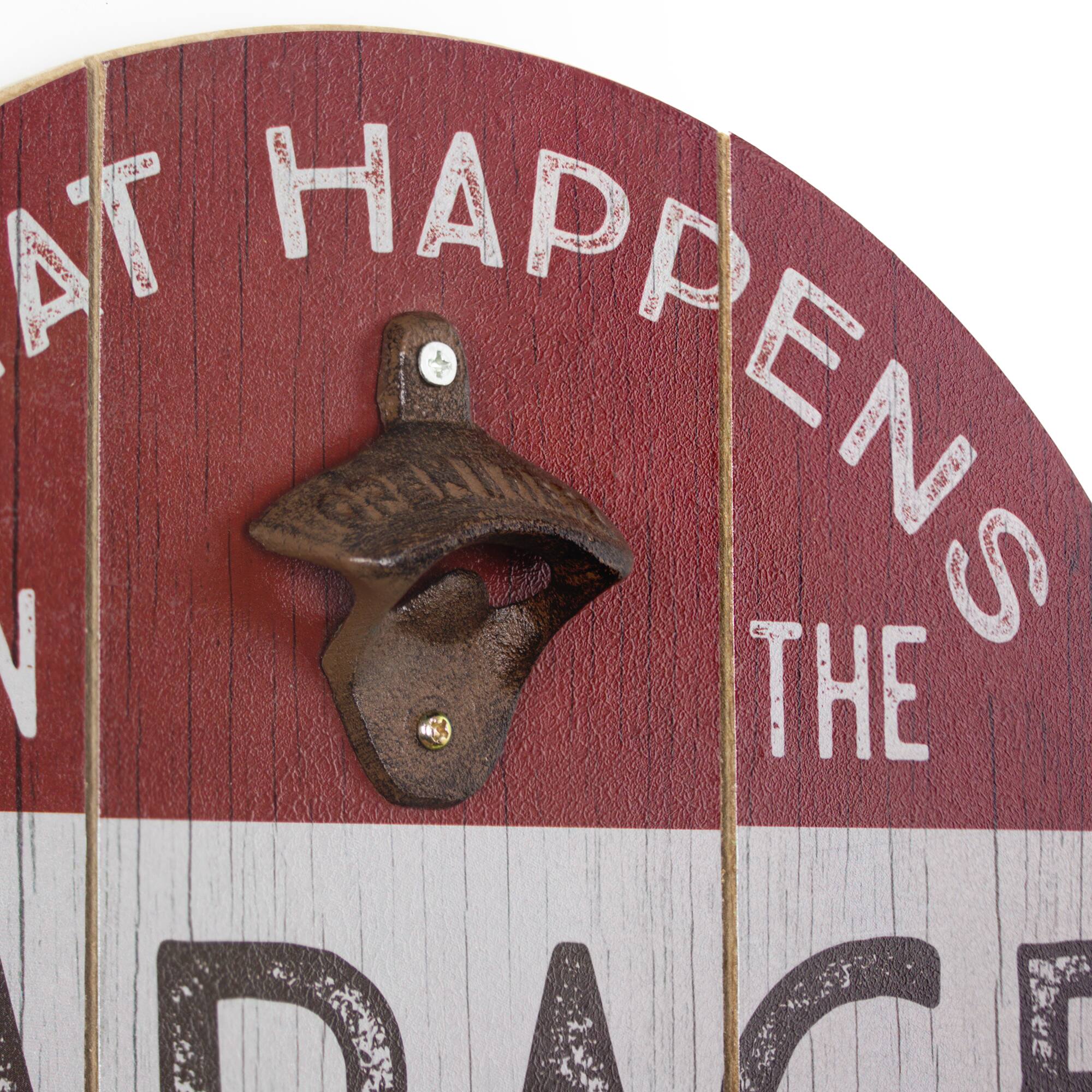 What Happens In The Garage Bottle Opener & Cap Catcher
