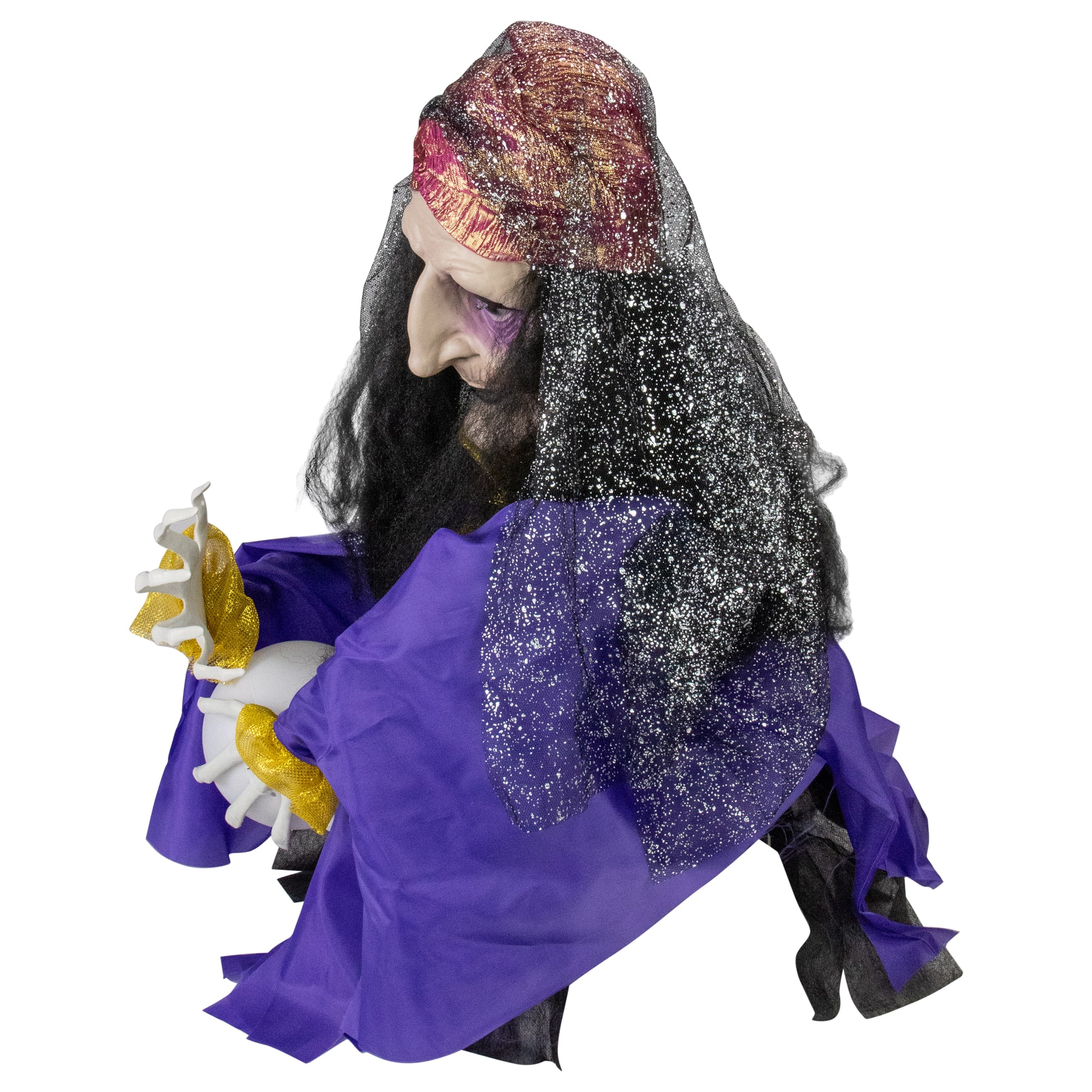 20&#x22; Lighted &#x26; Animated Fortune Teller Halloween Decoration