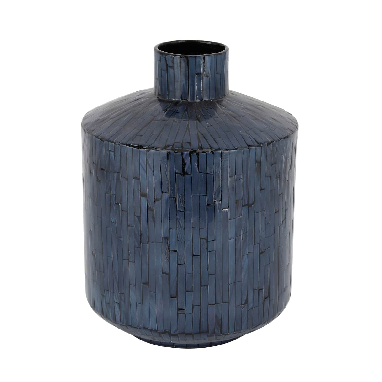 Blue Shell Contemporary Vase, 9 x 9 x 9 By Cosmoliving By Cosmopolitan