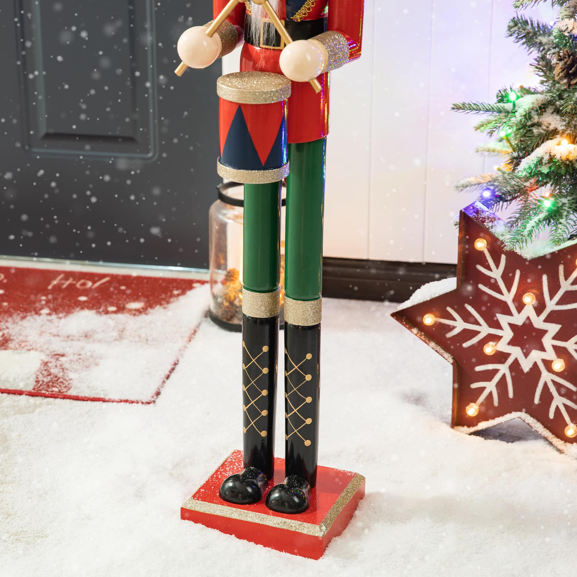 Glitzhome® 42" Wooden Christmas Soldier Nutcracker