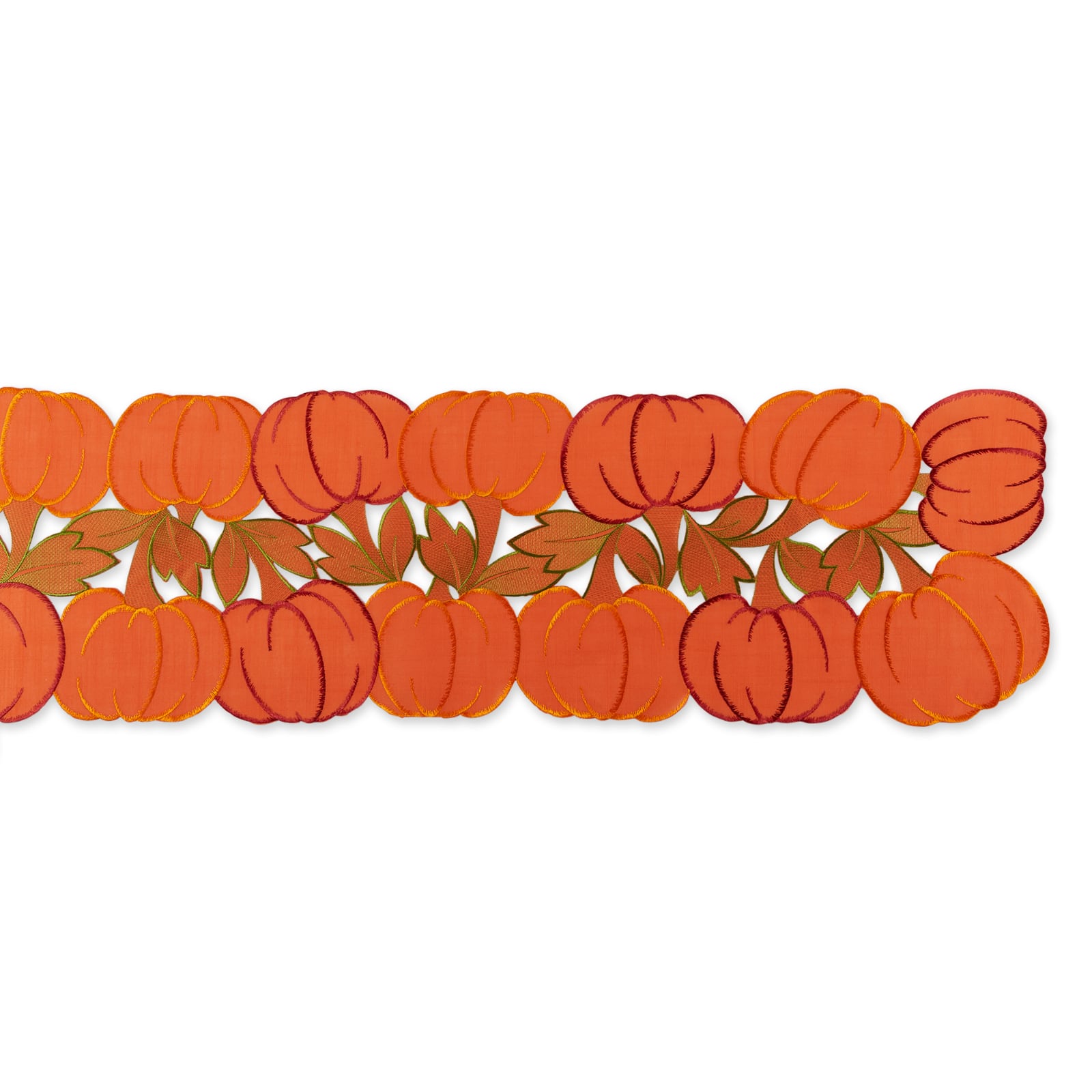 DII&#xAE; 108&#x22; Embroidered Pumpkins Table Runner