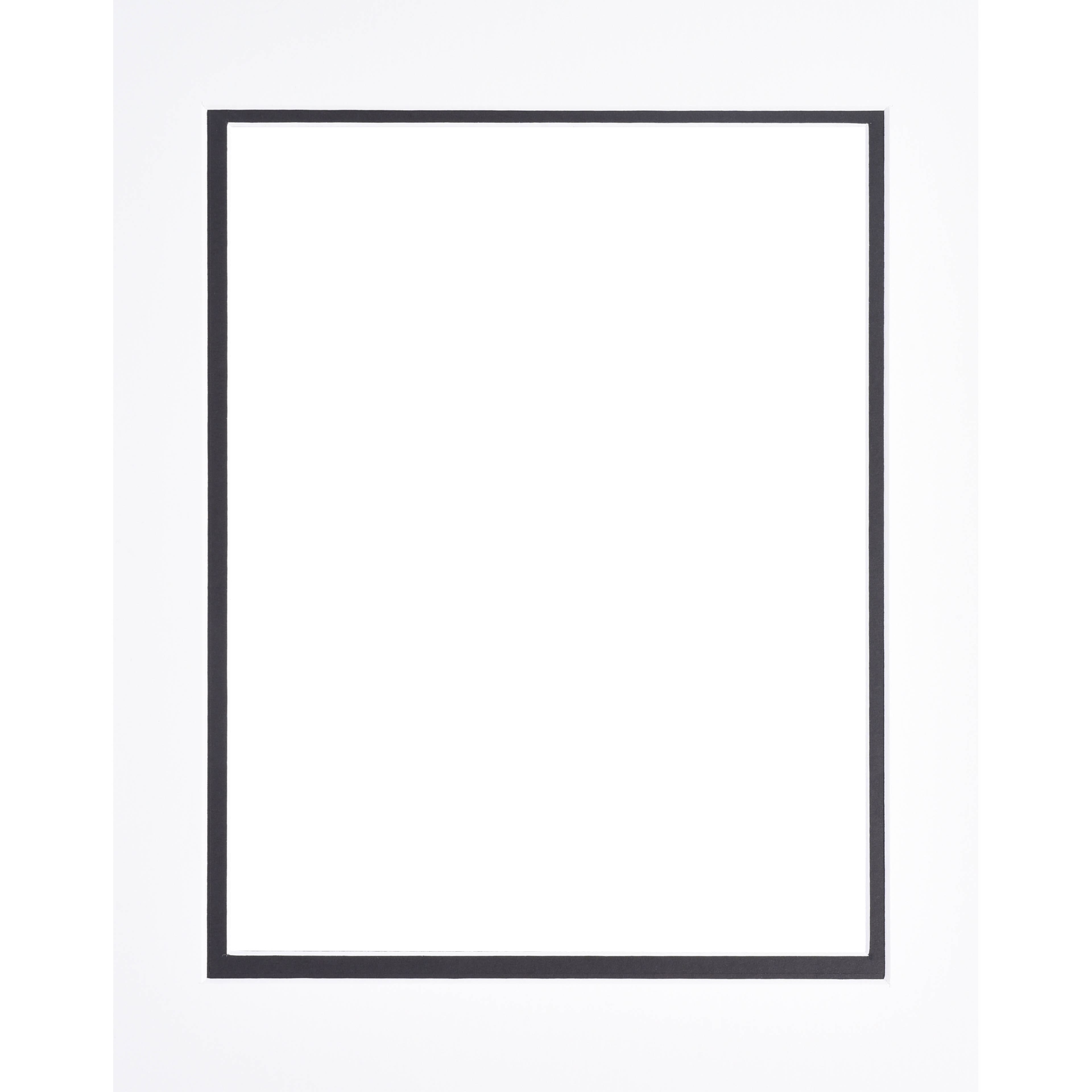 11" x 14" White & Black Double Mat by Studio Décor®, 8.5" x 11" Opening Size