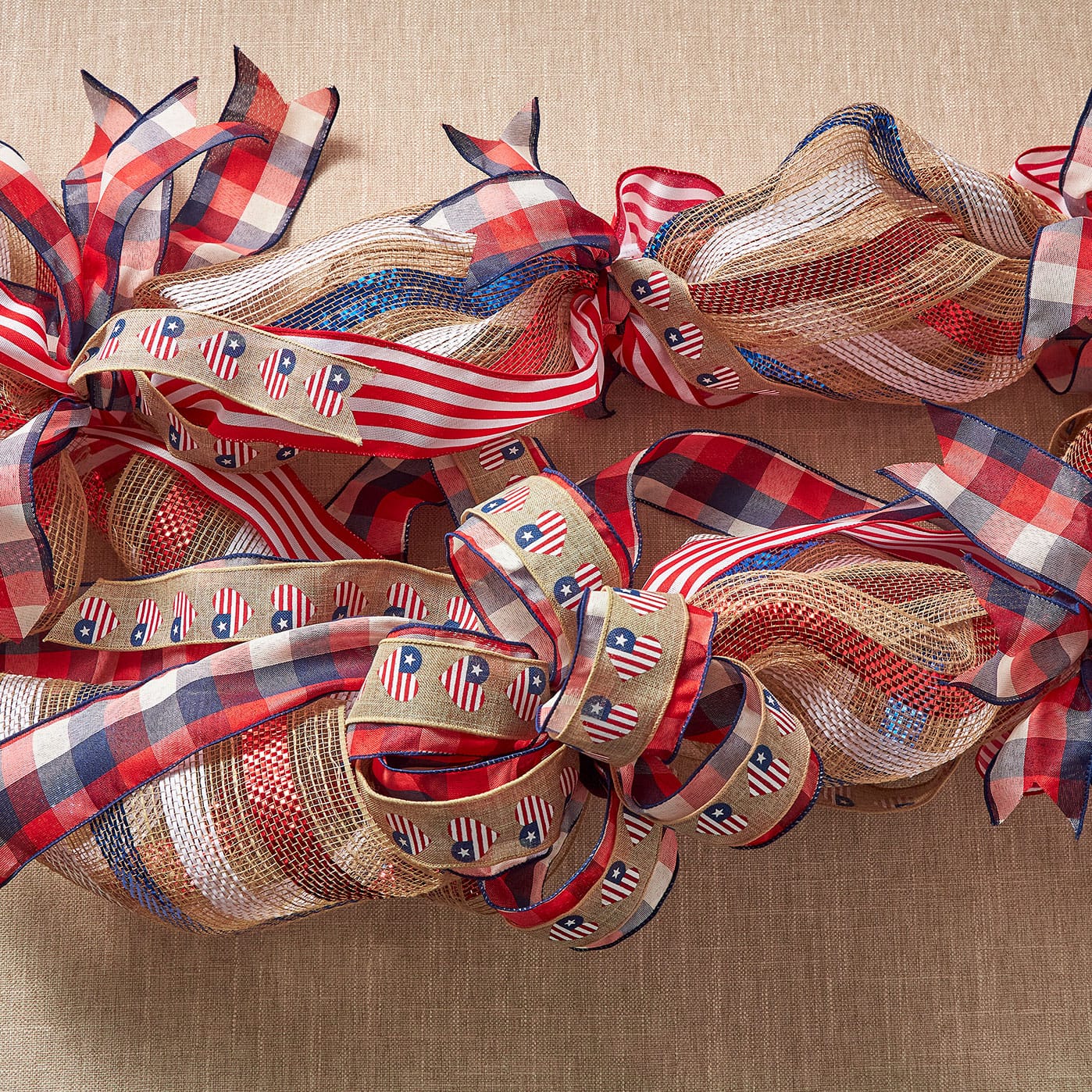 Red, White and Blue Ribbon Garland, Projects