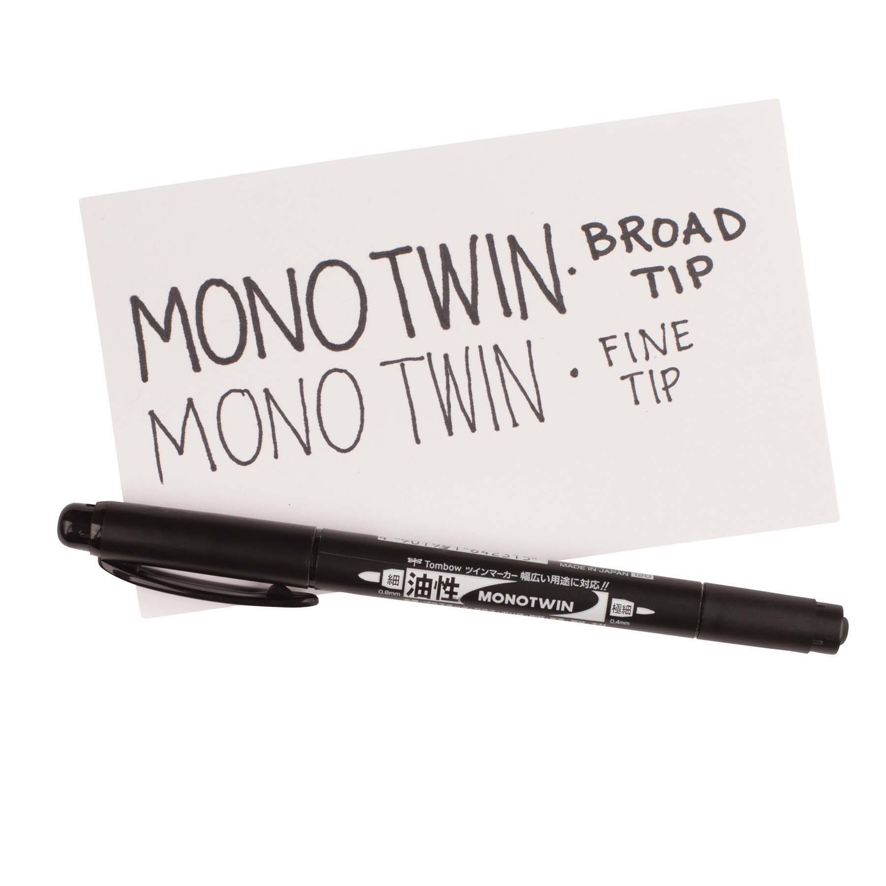 Tombow MONO Twin Black Permanent Marker