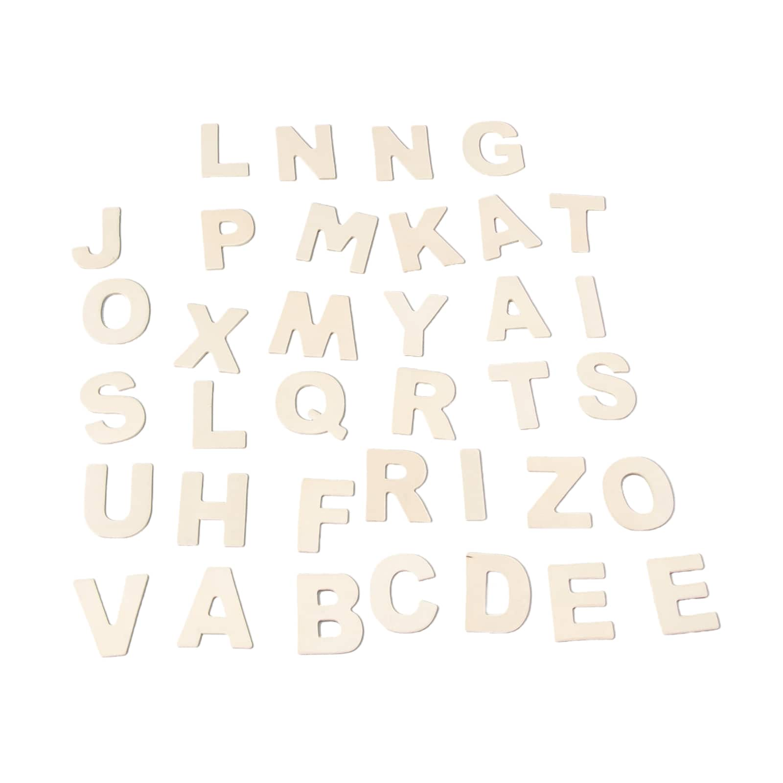 Unfinished Wooden Letters and Numbers Wall Décor Alphabet Beltorian