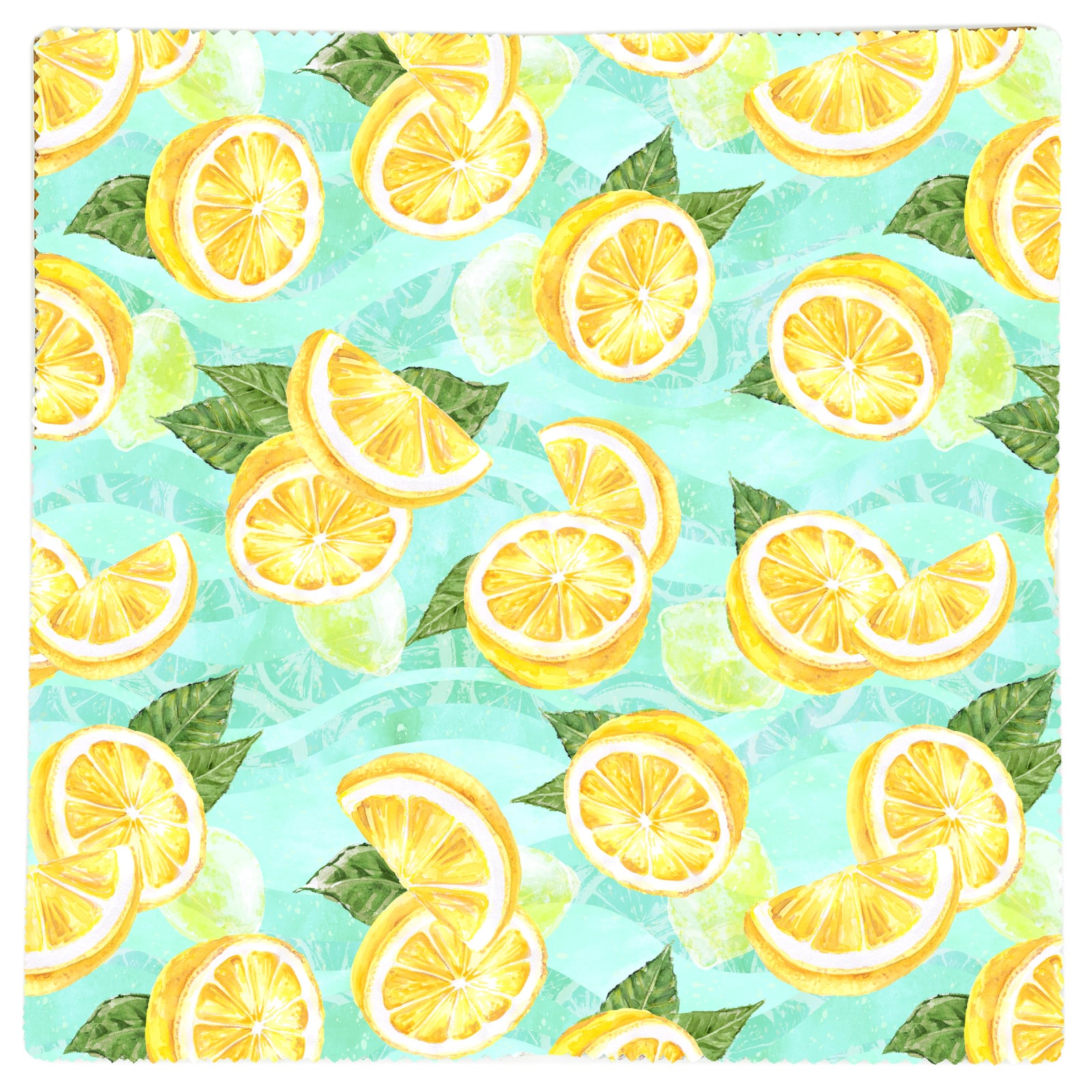 Blue & Yellow Lemon Cotton Fabric Bundle by Loops & Threads™