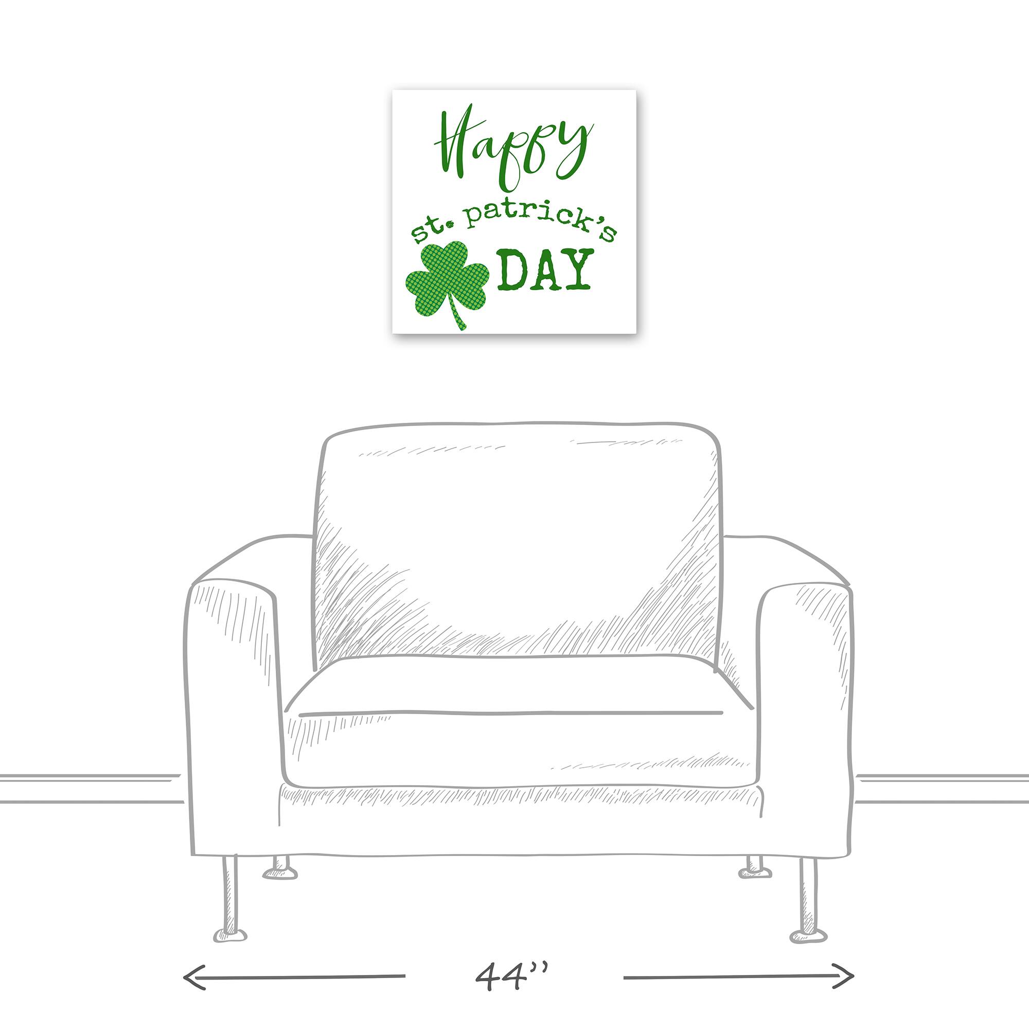 Happy St Patricks Day 16" x 16" Canvas Wall Art