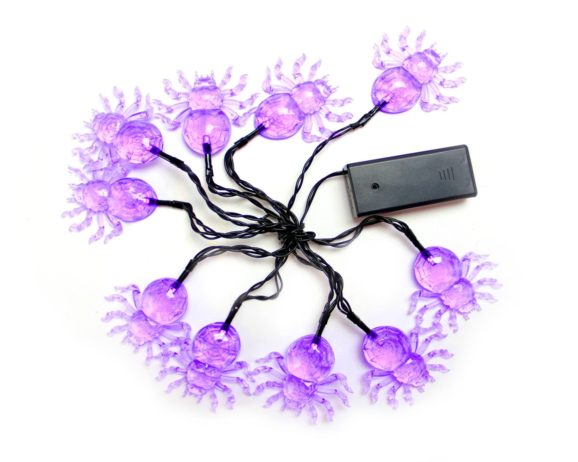 LED Skull, Spider & Jack-o-Lantern Halloween Light Set