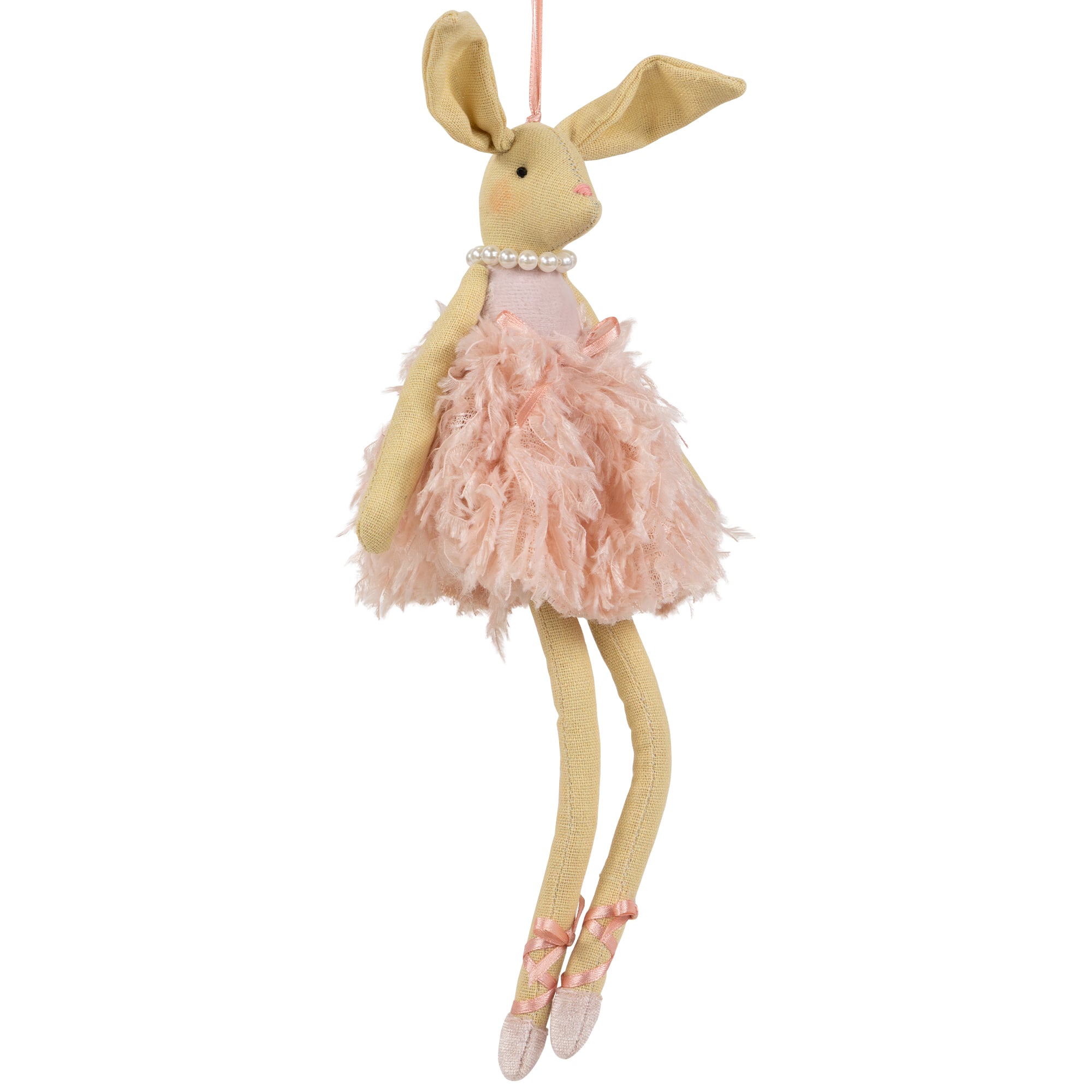 13&#x22; Plush Ballerina Bunny Easter Wall Decoration