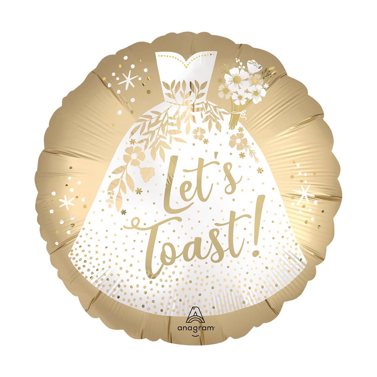 18&#x22; Satin Let&#x27;s Toast Foil Balloon