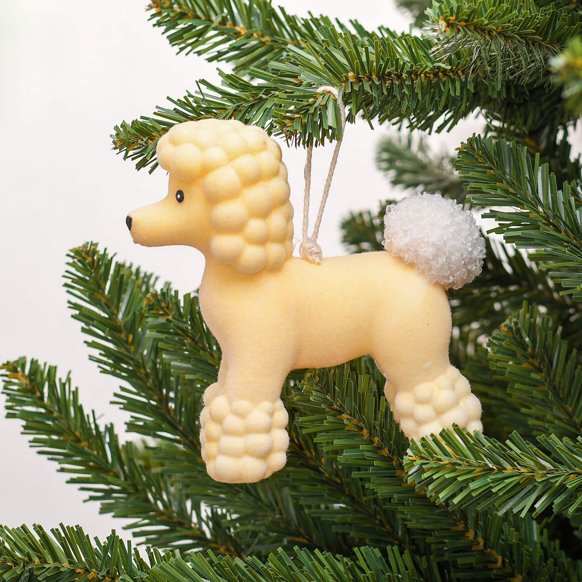 5.25&#x22; Flocked Poodle Plastic Ornament by Ashland&#xAE;