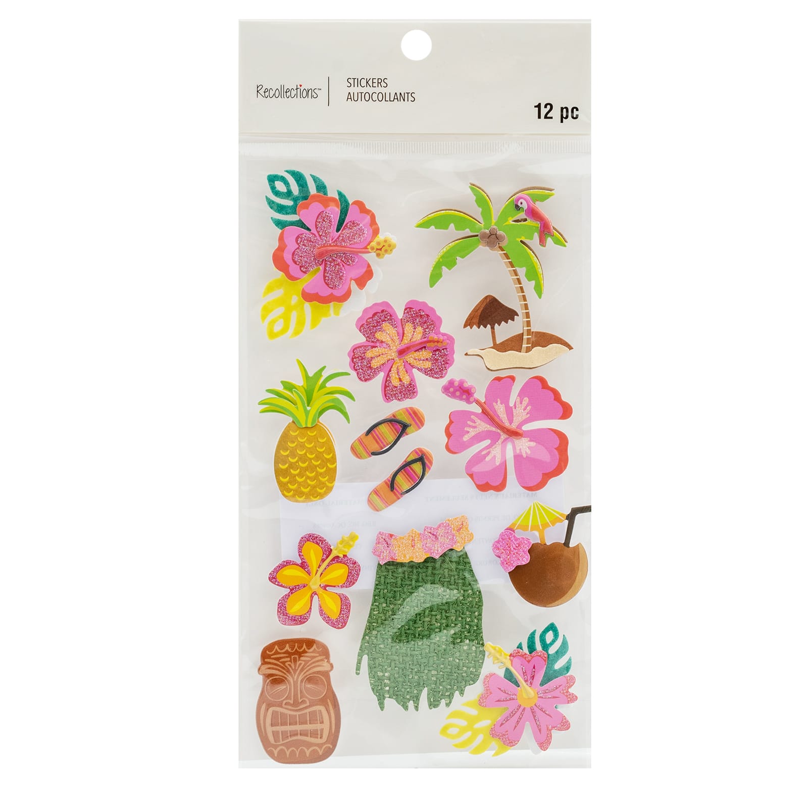 12 Pack: Hawaiian Vacation Dimensional Stickers by Recollections™