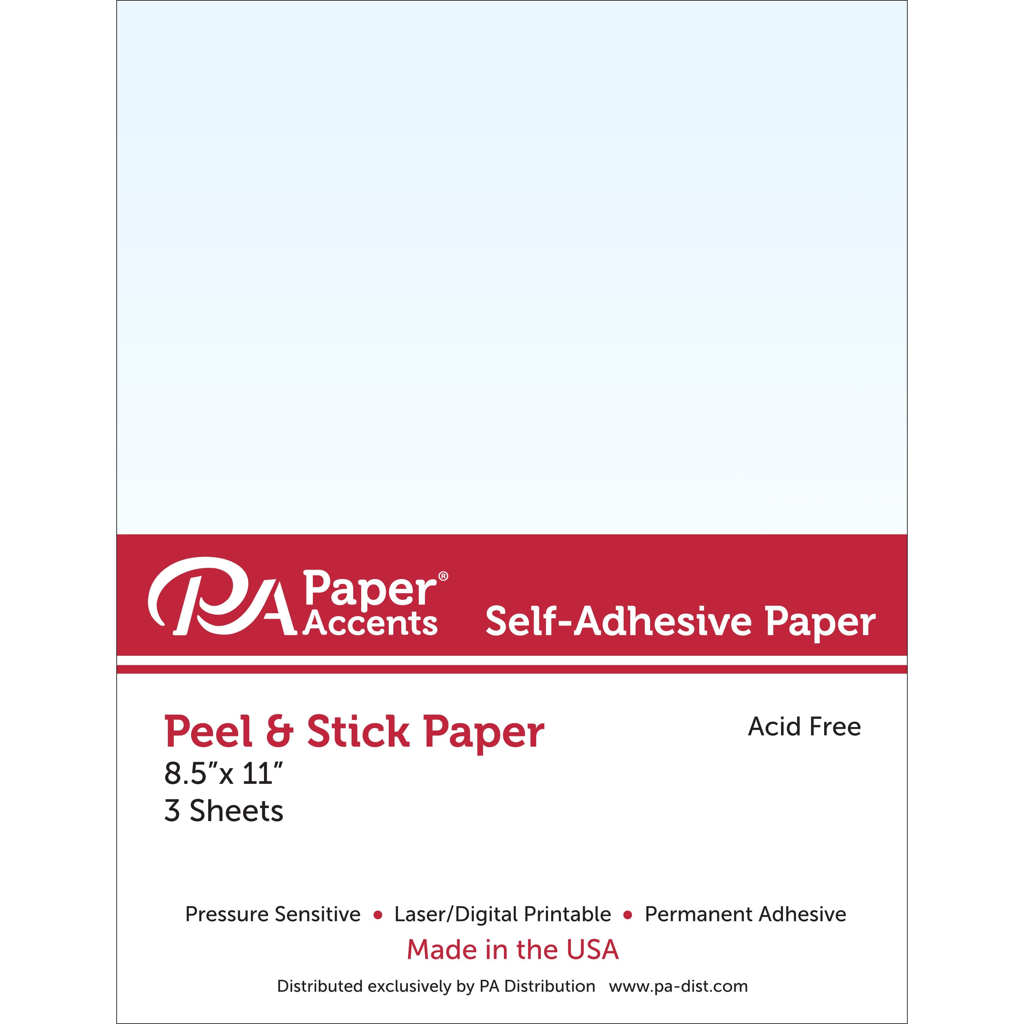 PA Paper&#x2122; Accents 8.5&#x22; x 11&#x22; Self Adhesive Paper, 3 Sheets