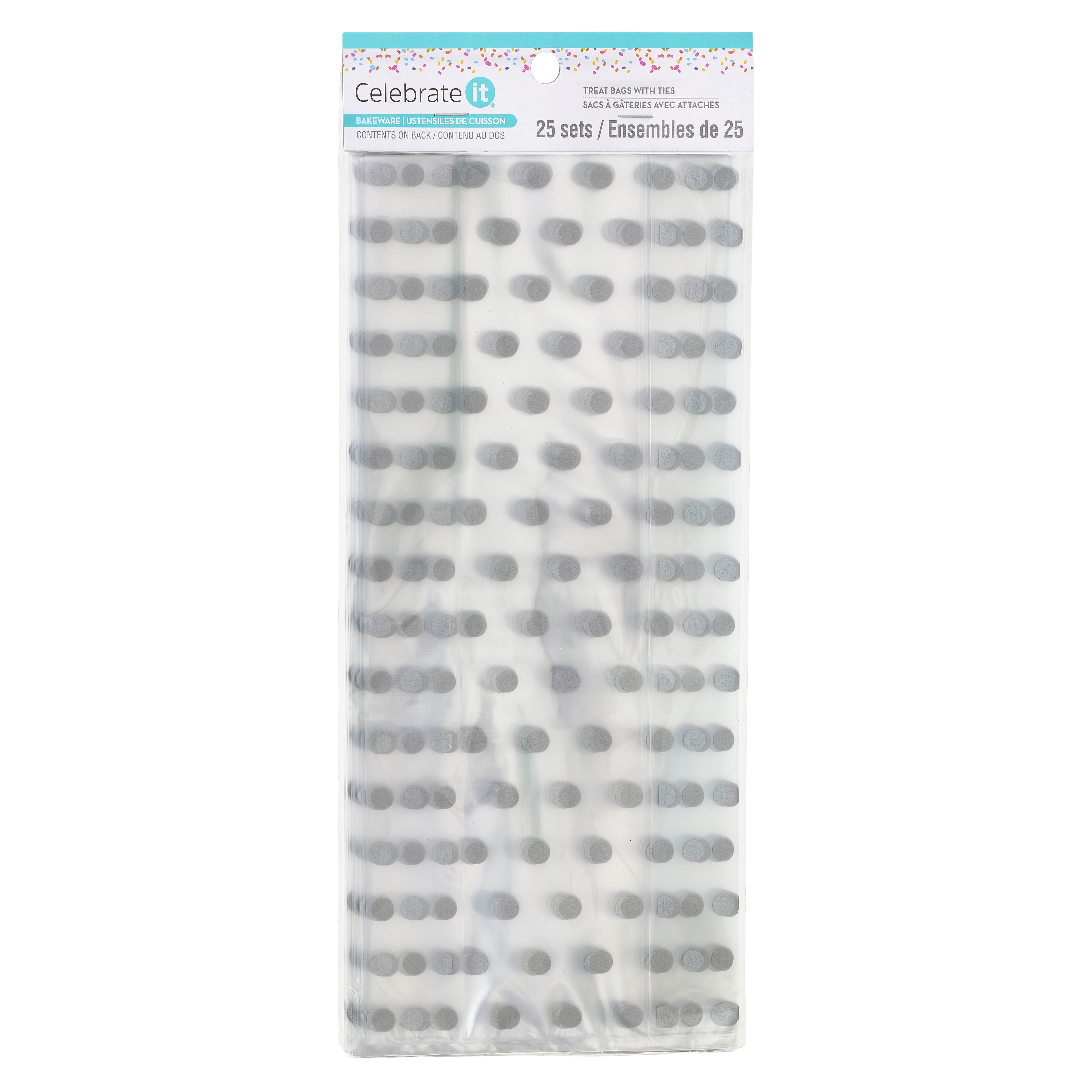 12 Packs: 25 ct. (300 total) Silver &#x26; Clear Cello Bag Kit by Celebrate It&#xAE;