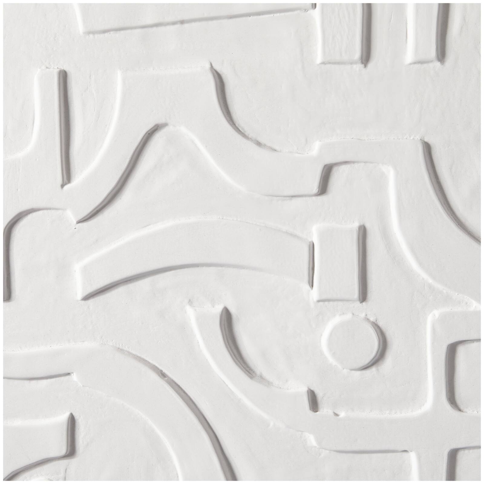 CosmoLiving by Cosmopolitan White Wood Intricately Carved Geometric Wall Decor 32&#x22; x 2&#x22; x 32&#x22;