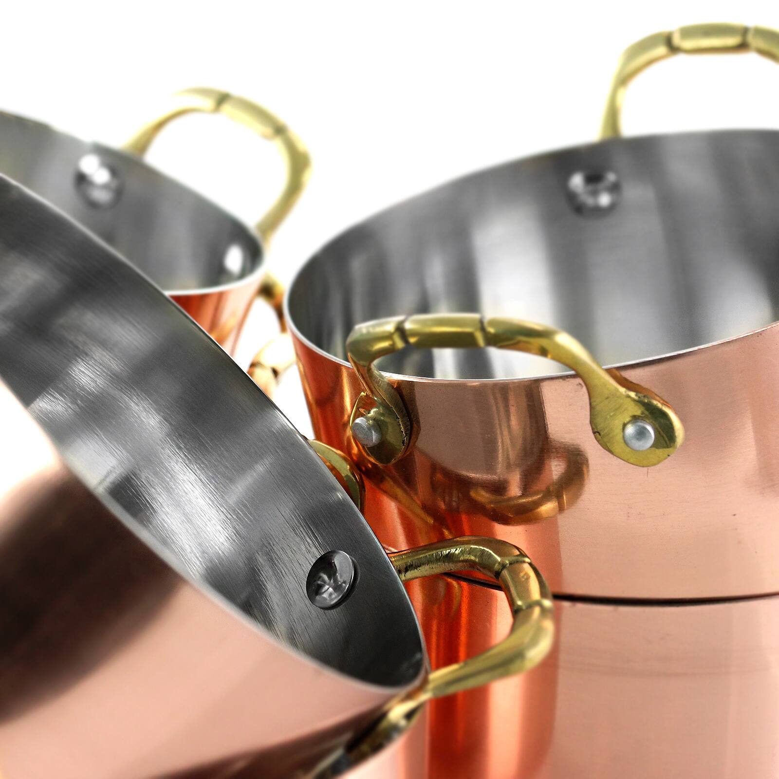 Gibson Home&#xAE; Rembrandt 4.7&#x27;&#x27; Copper-Plated Stainless Steel Mini Dutch Oven Set