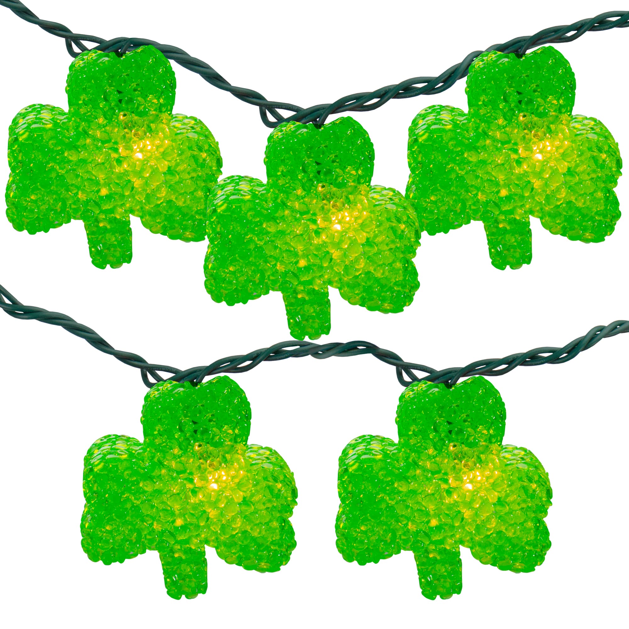 10ct. Irish Shamrock St Patrick&#x27;s Day String Lights