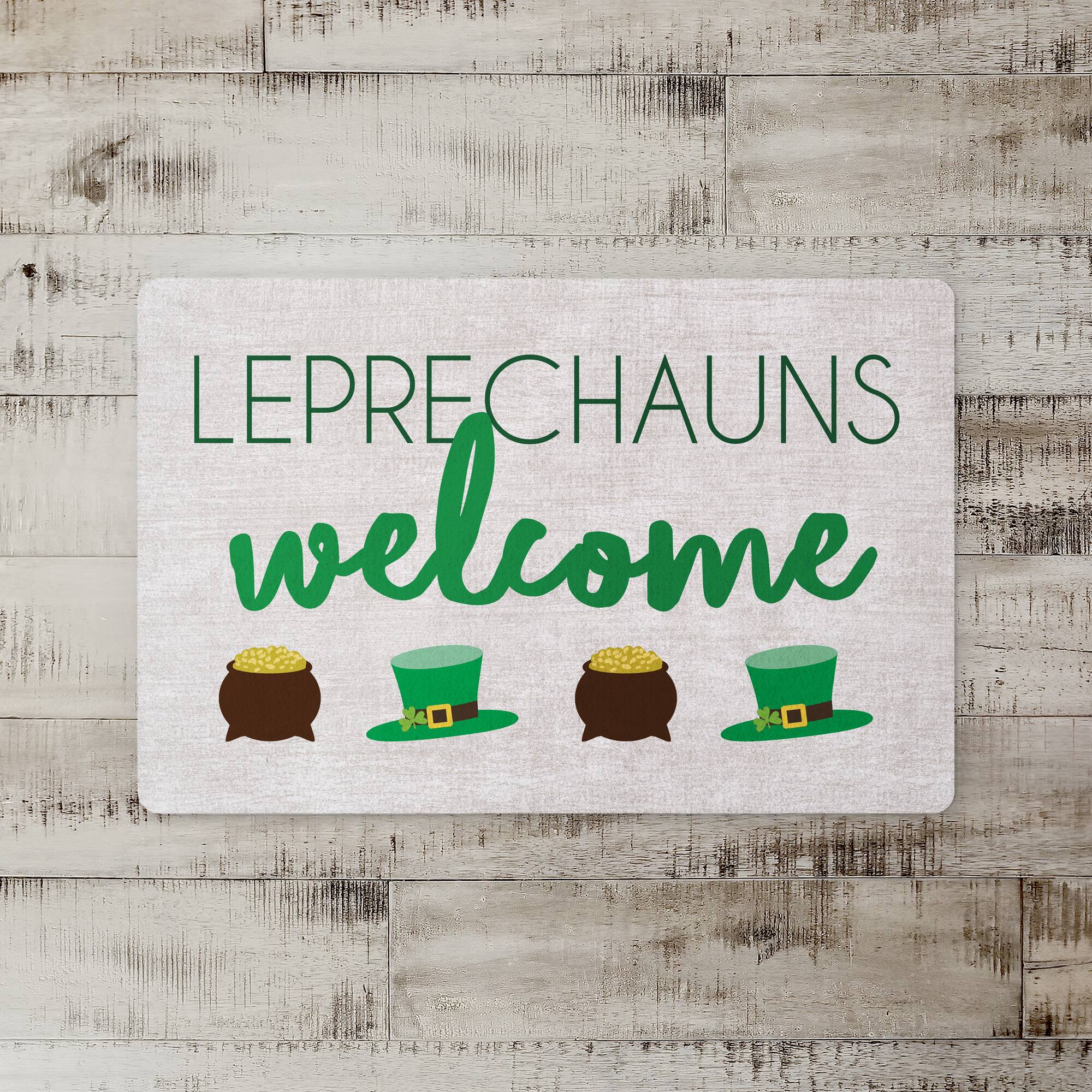 Leprechauns Welcome 27" x 18" Floor Mat