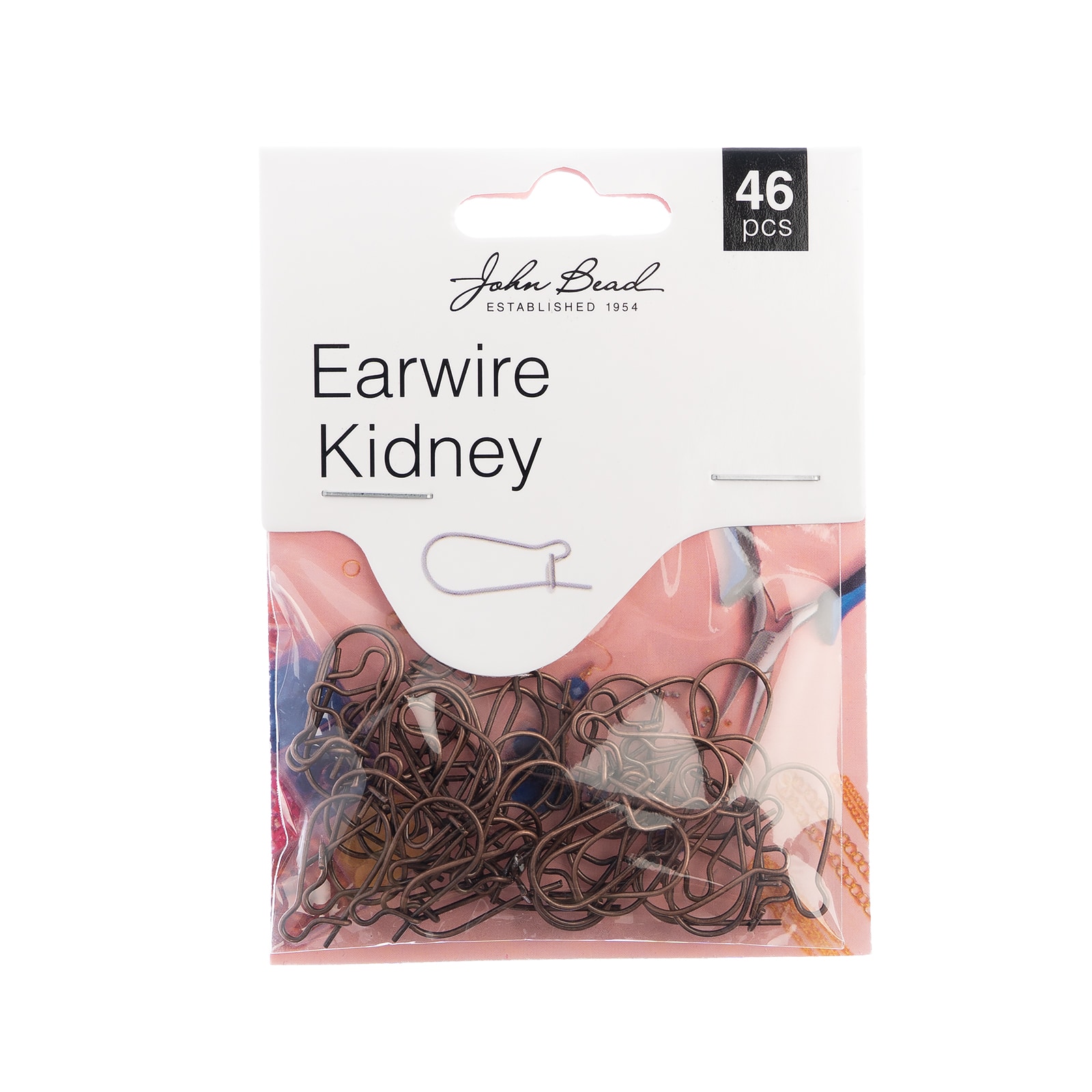 John Bead Must Have Findings 19mm Kidney Earwire, 46ct.