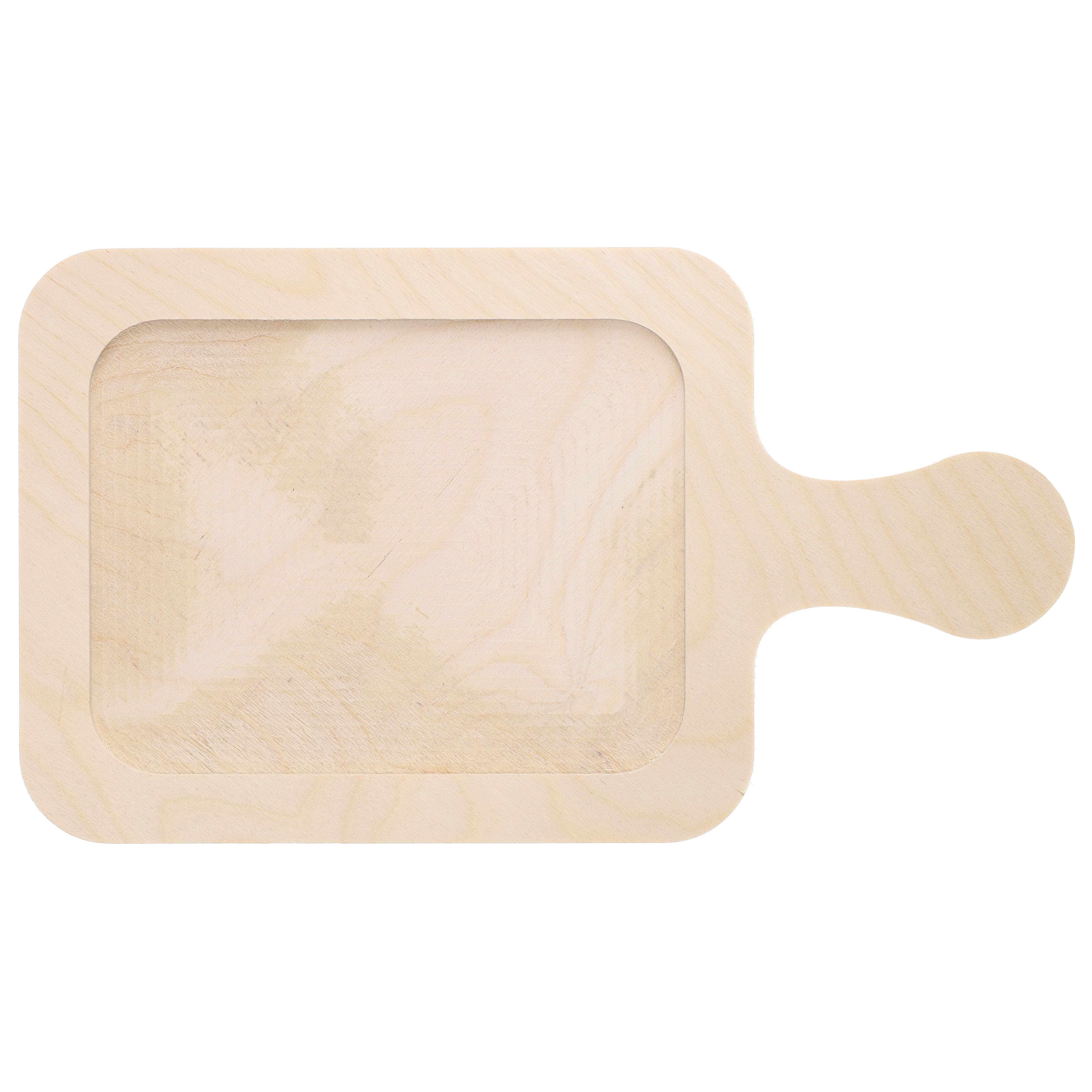 Leisure Arts&#xAE; 13&#x22; Rectangle Welled Wood Surface with Handle