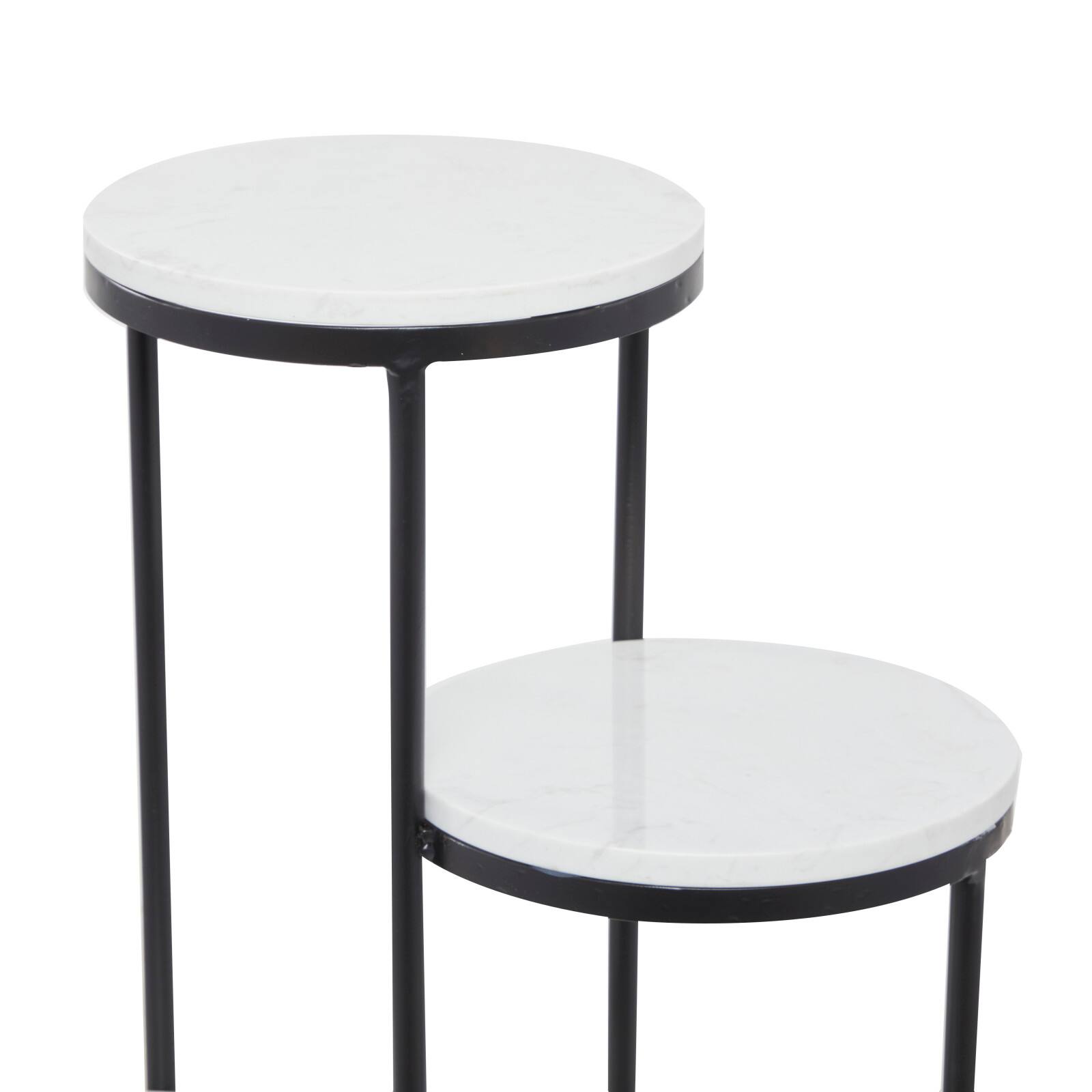 White Iron Modern Plantstand, 31&#x22; x 17&#x22; x 17&#x22;