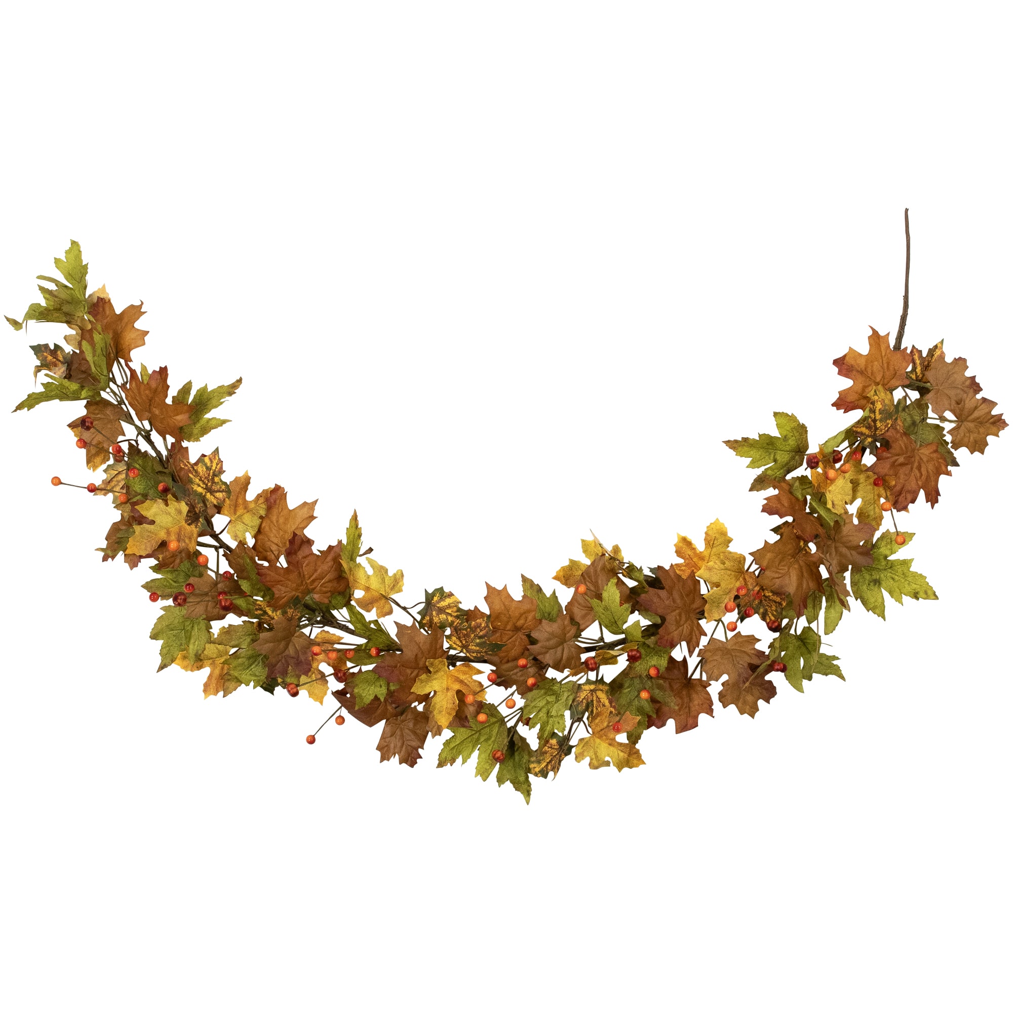 5ft. Maple Leaves & Berries Artificial Fall Harvest Garland