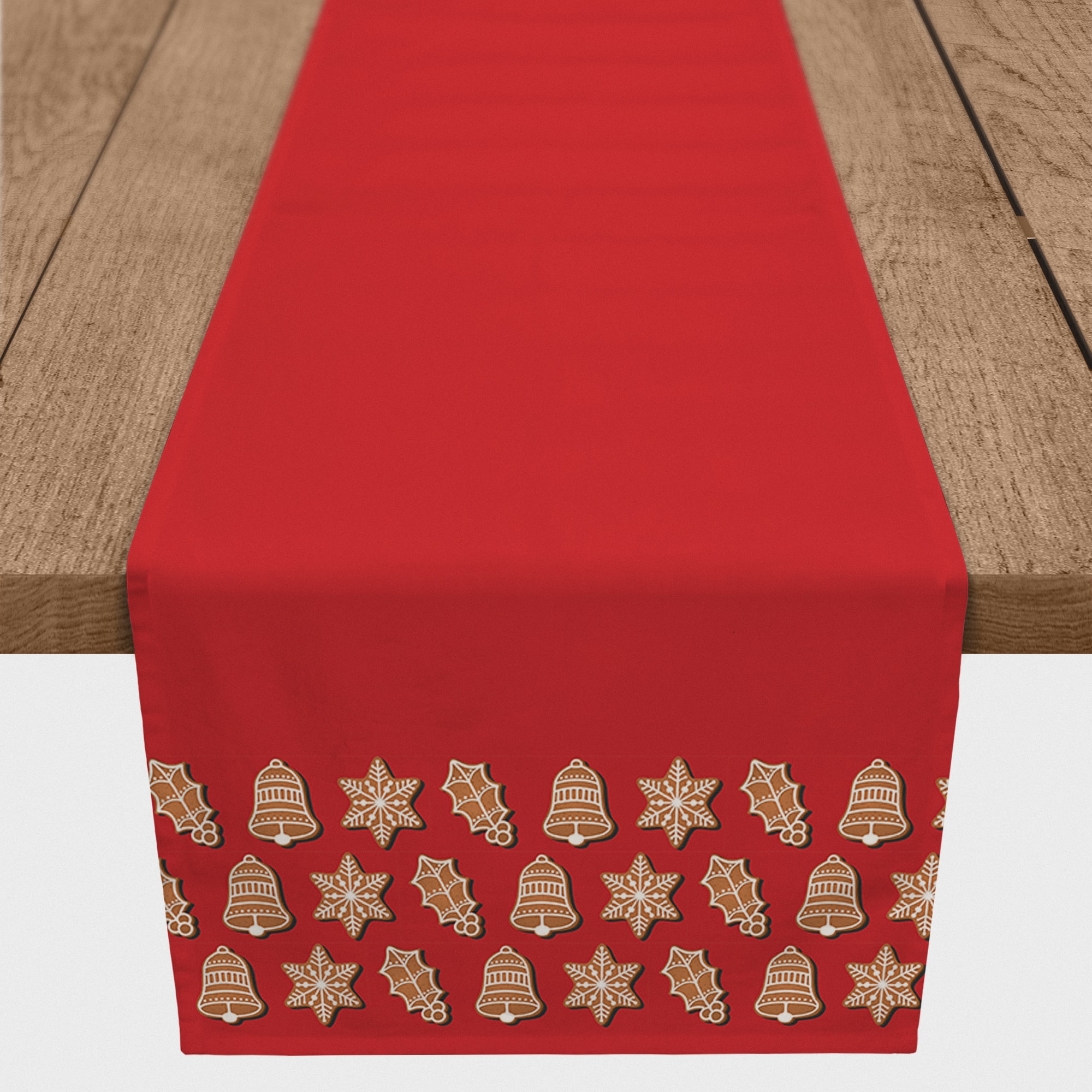 72&#x22; Christmas Cookies Border Table Runner