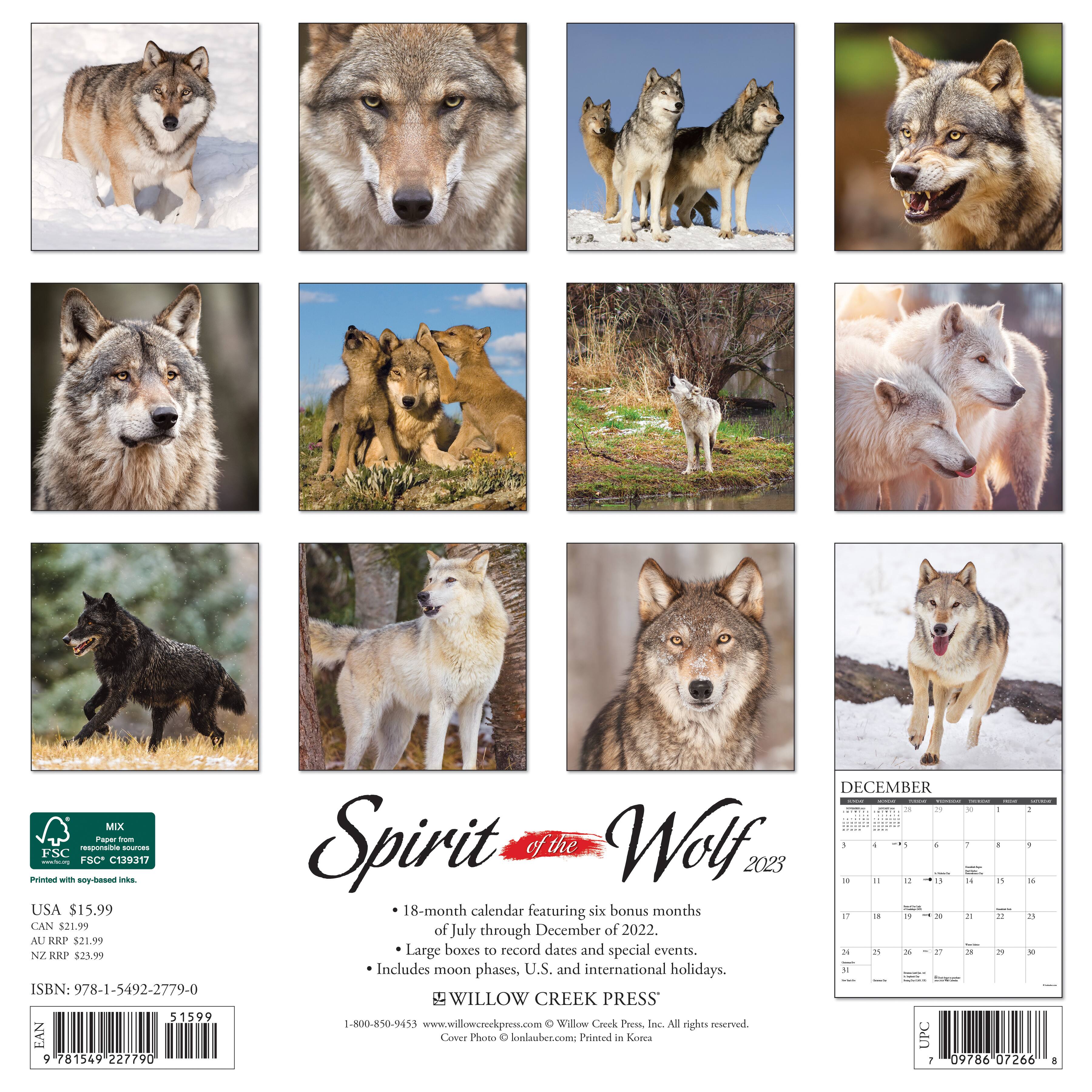 2023 Spirit of the Wolf Wall Calendar Wall Calendars Michaels