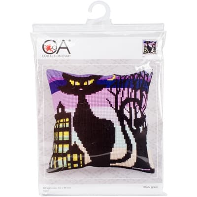 RTO On A Branch Magnolia Needlepoint Cushion Kit - 15.75" X 15.75" Stamped Canvas, Yarn & Needle Included