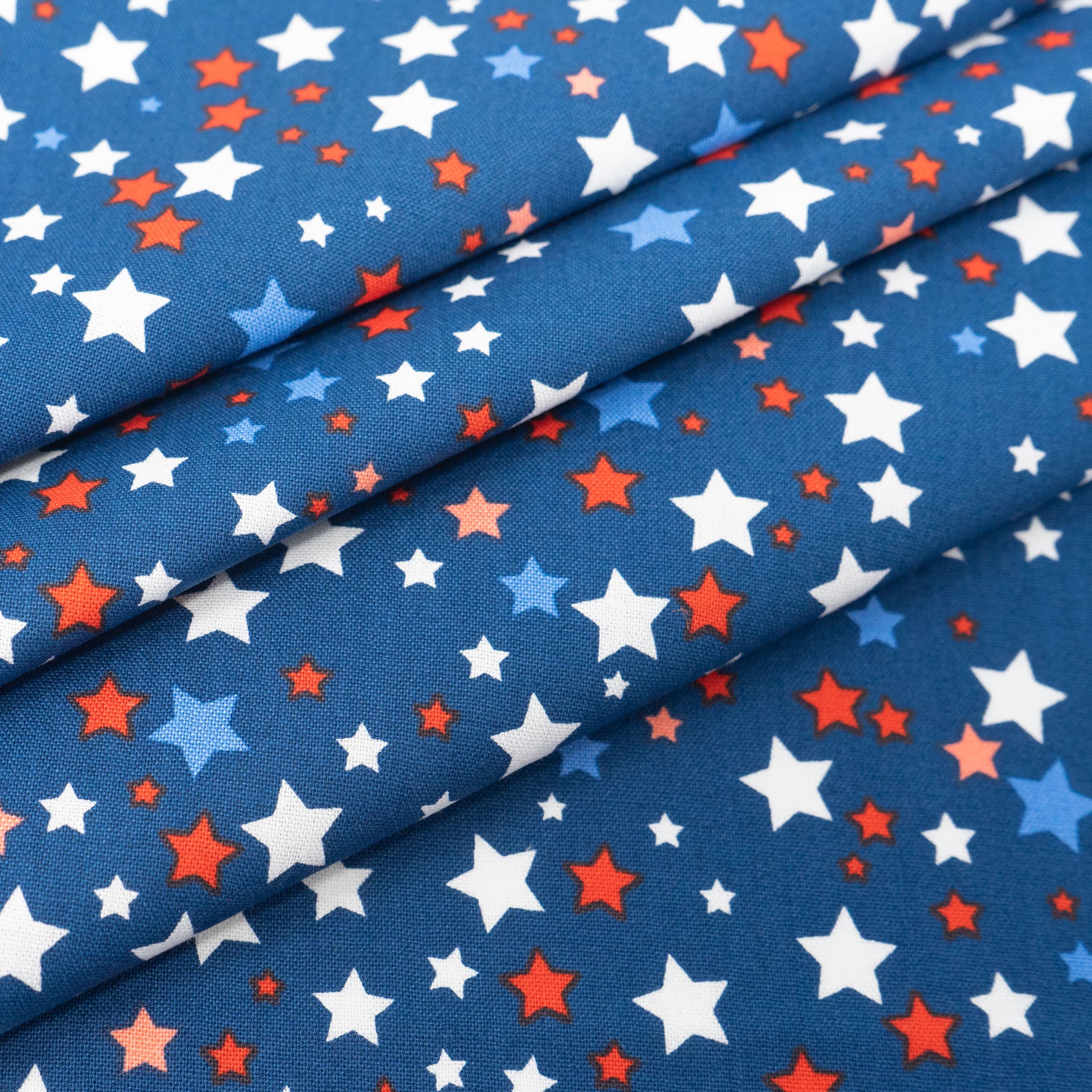 SINGER Solid Stars on Navy Cotton Fabric