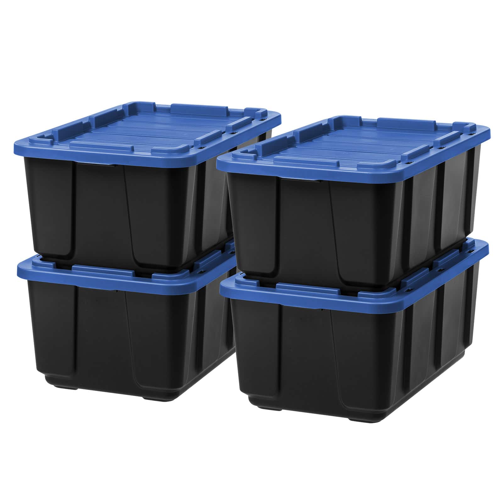 Iris&#xAE; 27 Gal. Blue Stackable Storage Totes, 4 Ct